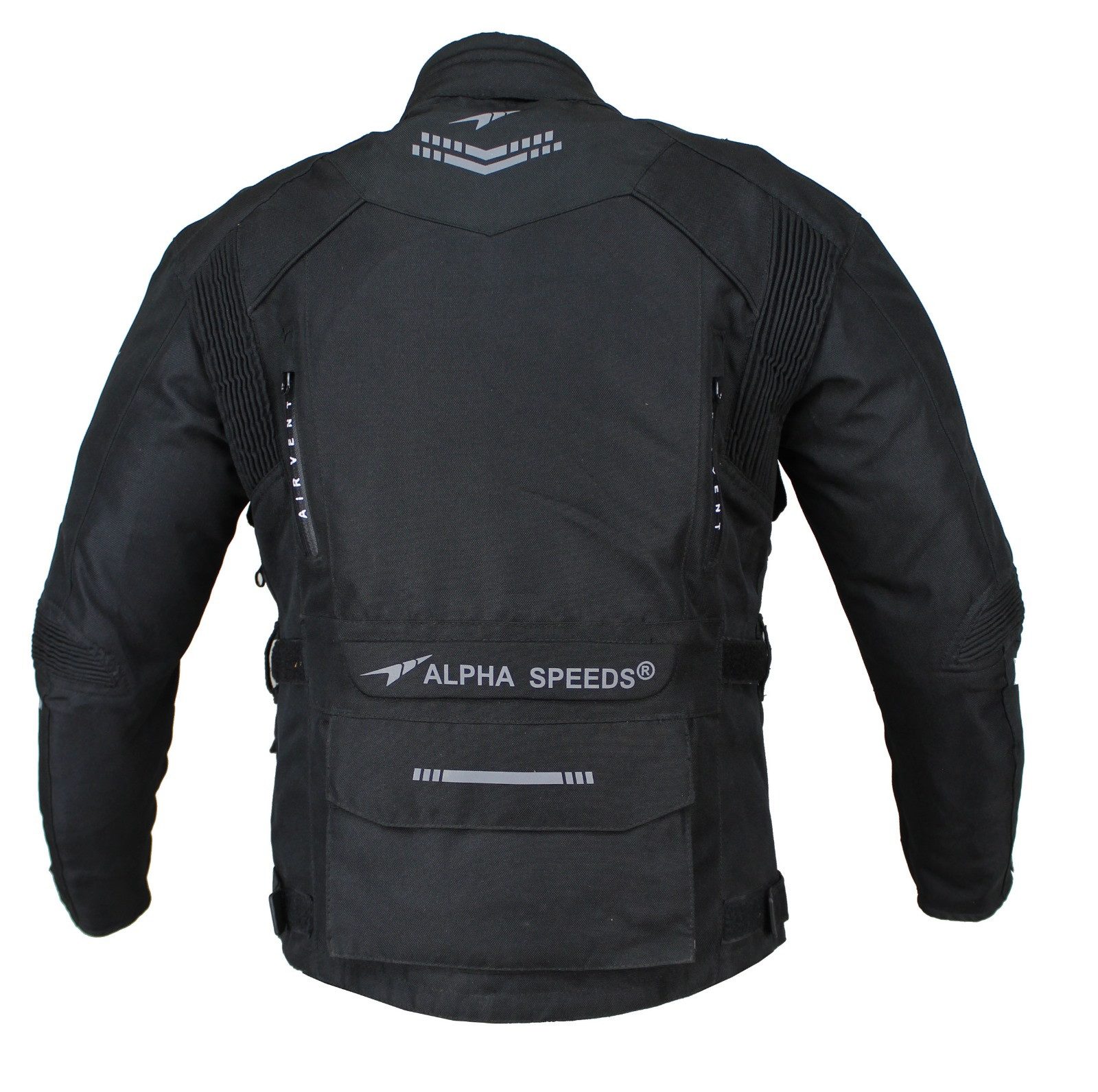 Alpha Speeds Motorradjacke Kinder Motorrad Textil Jacke Biker wasserdicht Jacke mit Protektoren Sport, Innenjacke ist trennbar: All Season, Schwarz – Bild 5 von 5