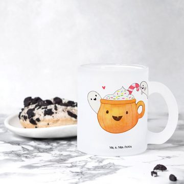 Mr. & Mrs. Panda Teeglas Kaffee Gespenst - Transparent - Geschenk, Halloween, Teetasse, Martin, Premium Glas, Liebevolle Gestaltung