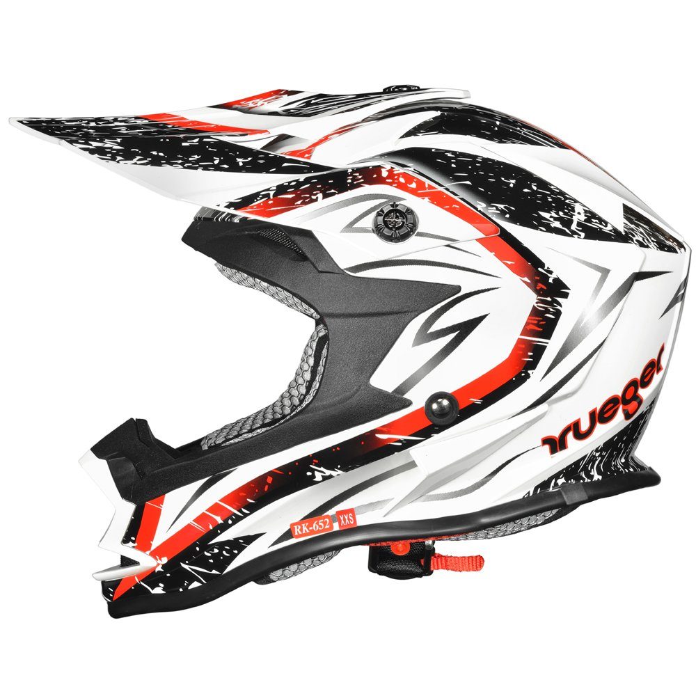rueger-helmets Motorradhelm rueger RK-652 Kinder Crosshelm, kleine Schale 1290 Gramm schwer XXS-S – Bild 3 von 5