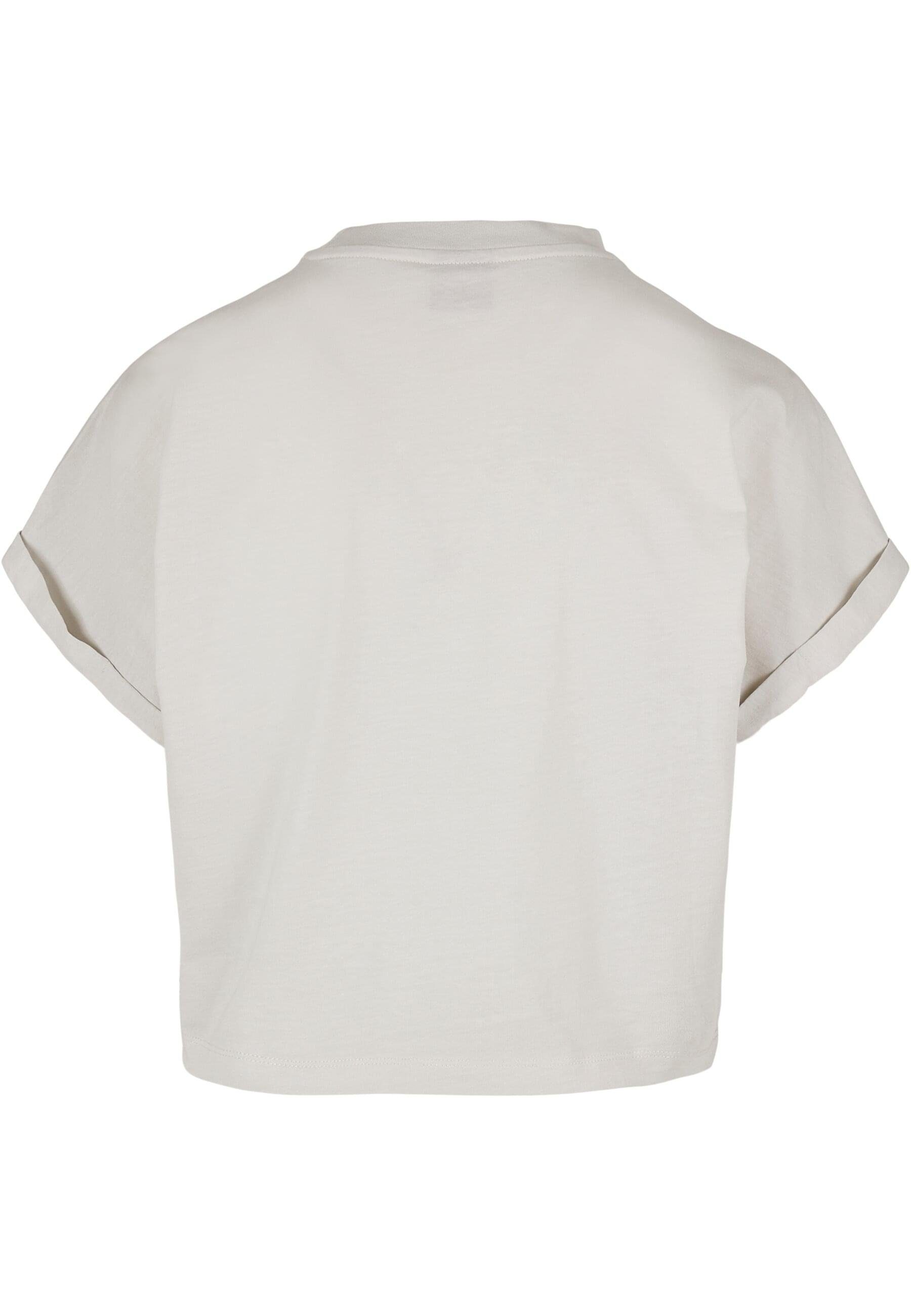 Tee Damen Short Dye Pigment Strandshirt URBAN Sleeve On (1-tlg) palesasphalt Ladies Cut CLASSICS