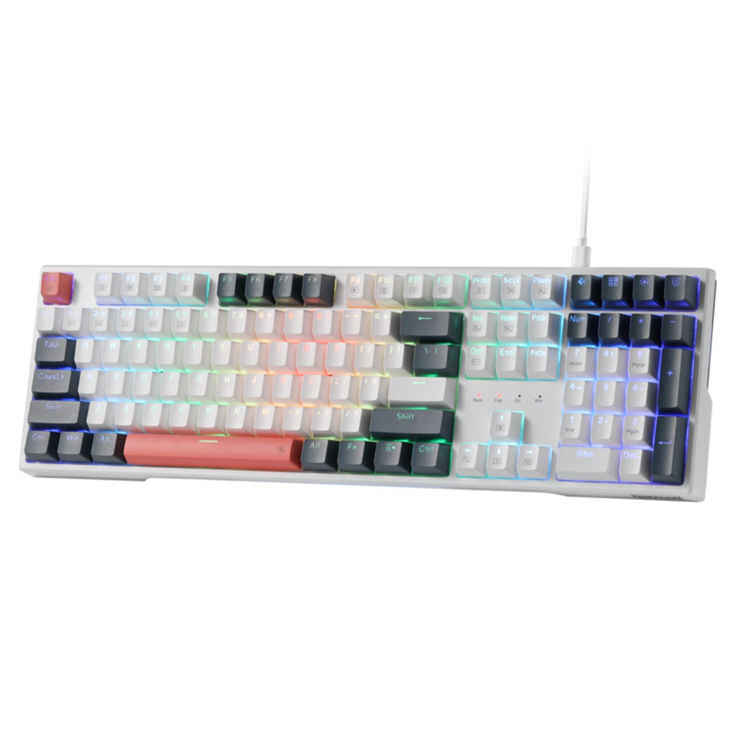 Redragon K668 Mechanische Tastatur RGB kabelgebunden Hot-Swap Rot 108 Tasten Gaming-Tastatur (Vollformat Anti-Ghosting leise ergonomisch mit Software & Makros)
