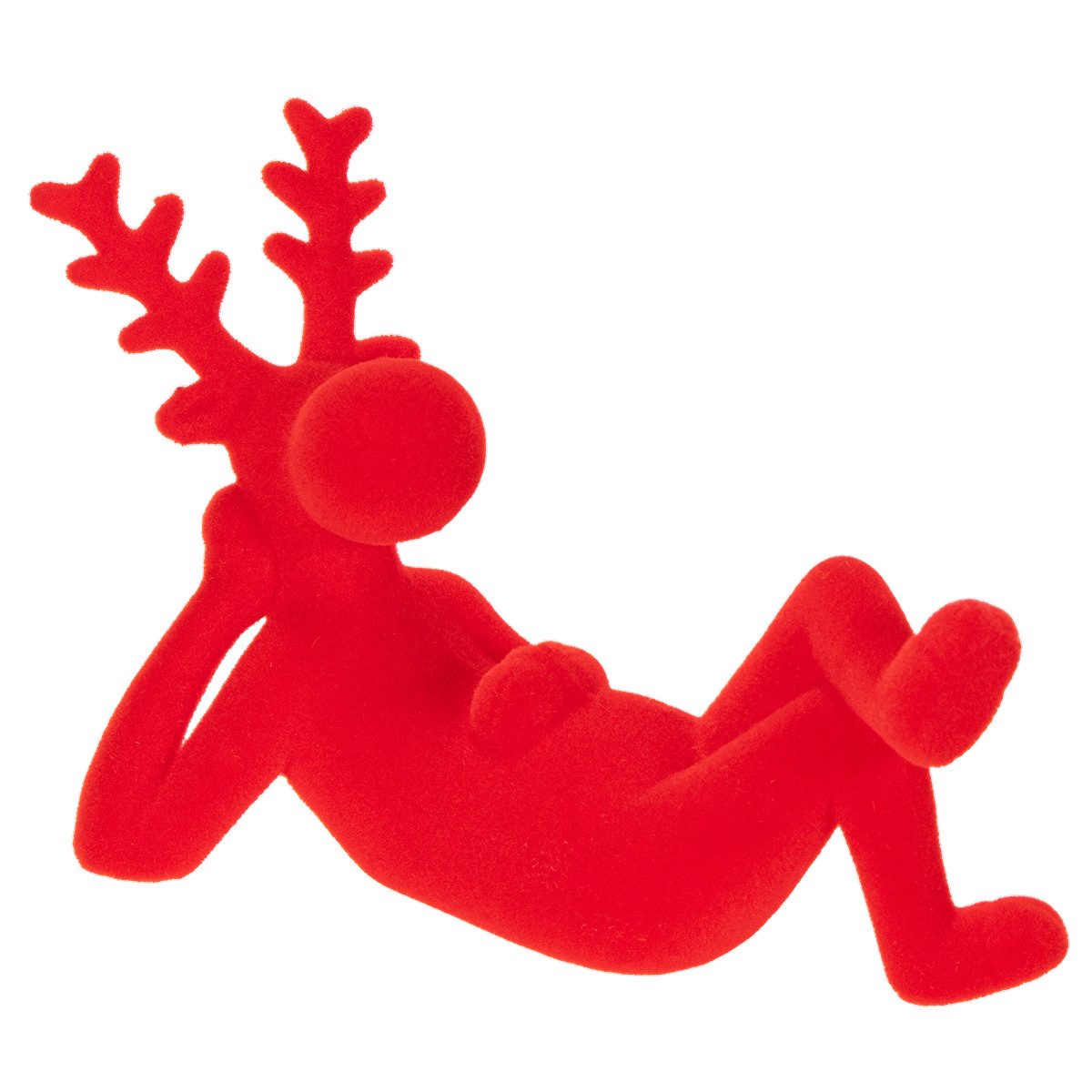 Florists Products Weihnachtsmann Elegante Rentier Dekofigur liegend für stilvolle, 2 Stück
