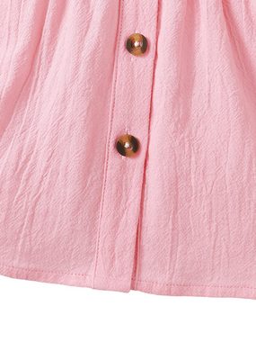 Lapastyle Partykleid Baby Mädchen Kleid in A-Linie mit Laternenärmeln und Puppenkragen (Set, 2-tlg) Langärmliges Partykleid mit süßer Häschen-Umhängetasche