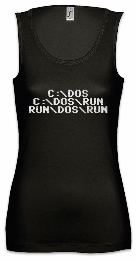 Tanktop Run Dos Run Ärmelloses Damen T-Shirt Befehl Computer Software PC
