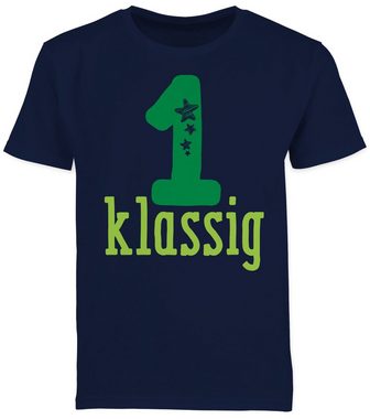 Shirtracer T-Shirt 1. klassig 1. Klasse (1-tlg) Einschulung Junge Schulanfang Geschenke