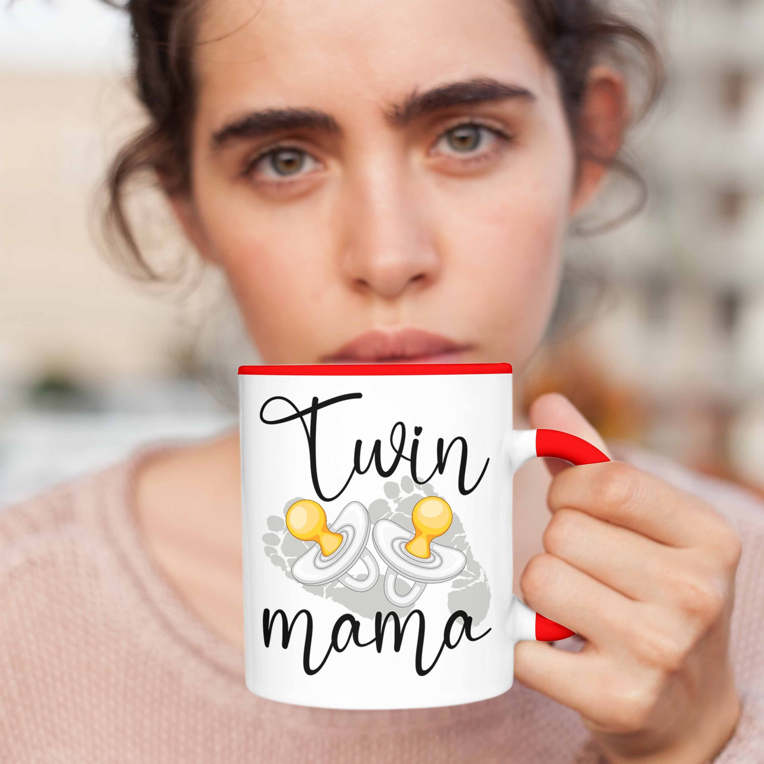 für Mütter Tasse Mama" Zwillingen Zwillinge "Twin von Trendation für Rot Tasse Geschenkidee