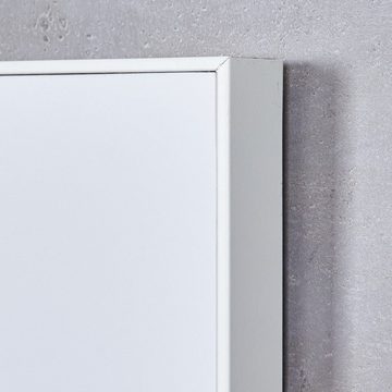 Levandeo® Wandbild, Wandbild 50x50cm PVC Rahmen Weiß Küche Kräuter Küchendeko