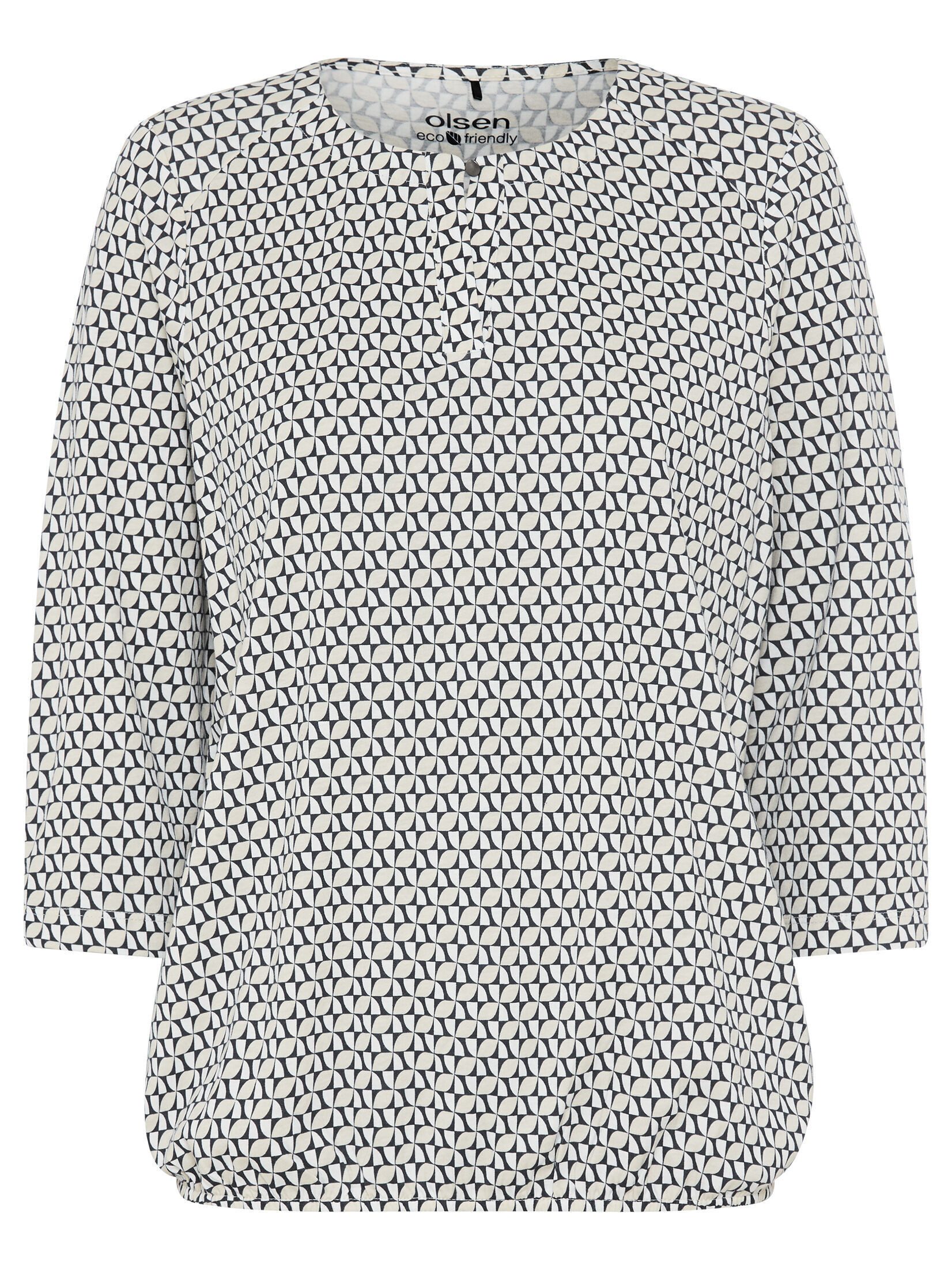 Olsen Rundhalsshirt (1-tlg) mit grafischer Allover-Print günstig online kaufen