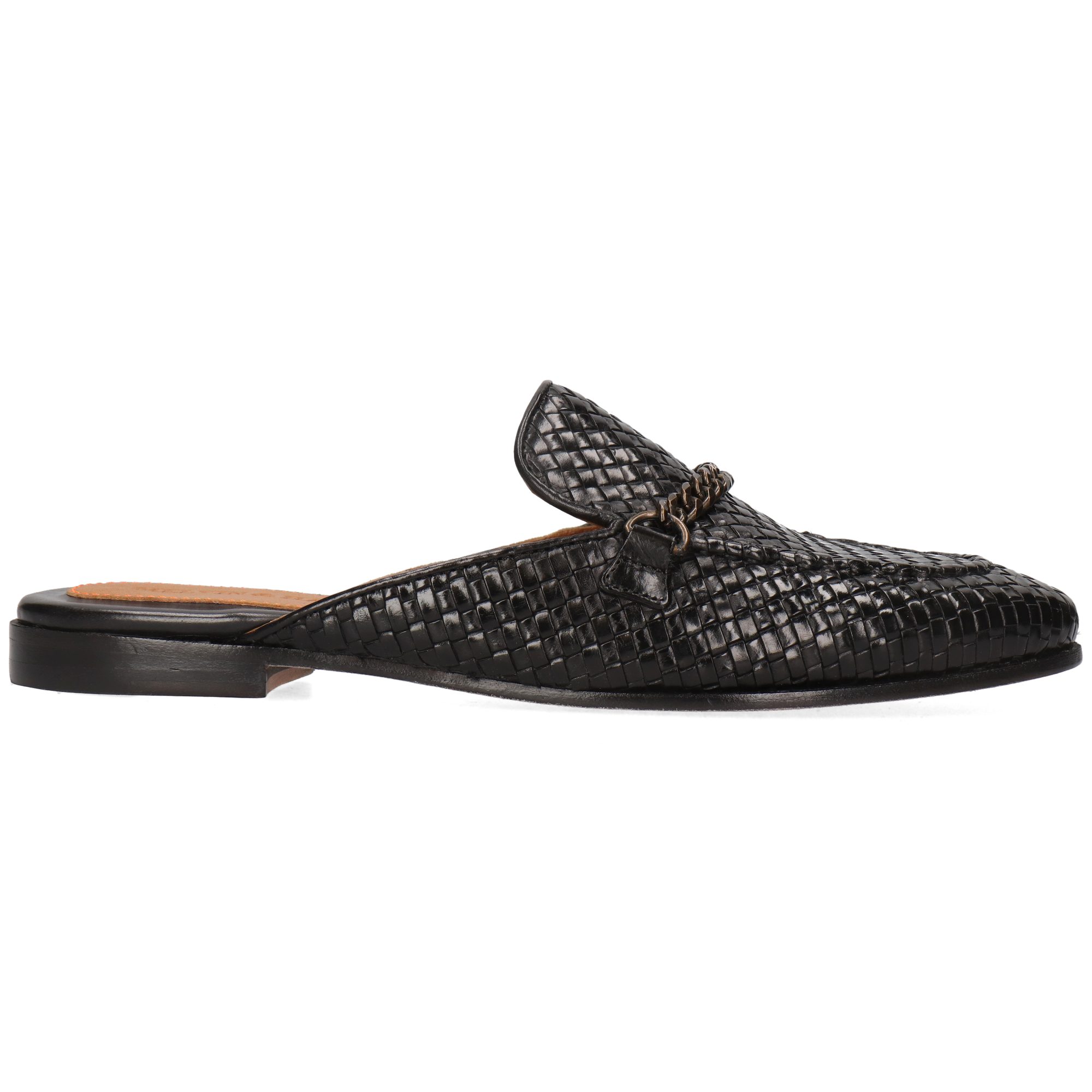 Melvin & Hamilton Scarlett 77 Leder-Geflochtene Schuhe für Damen Pantolette Flache Absätze, Echtes Leder, Vegetabile Gerbung, Von Hand geflochten