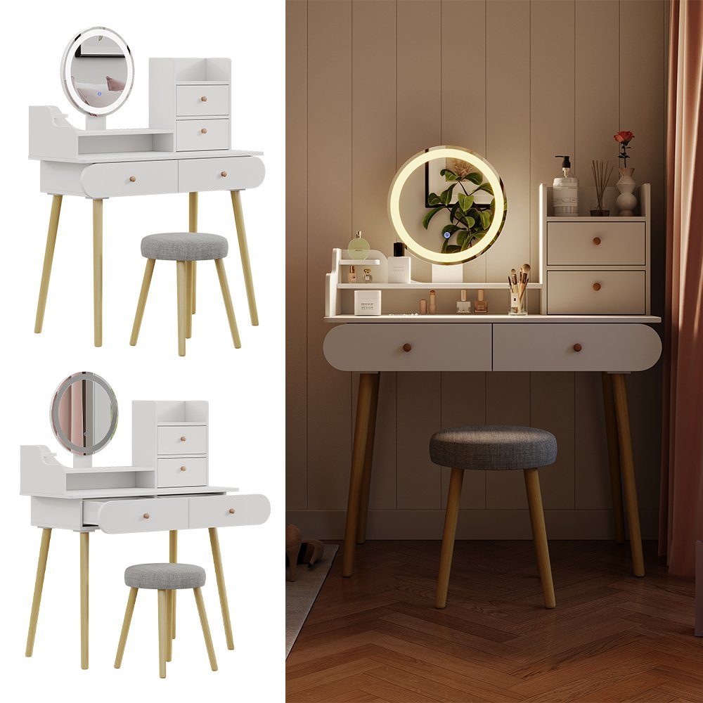 Vicco Schminktisch Edda, Weiß, 100 cm günstig online kaufen
