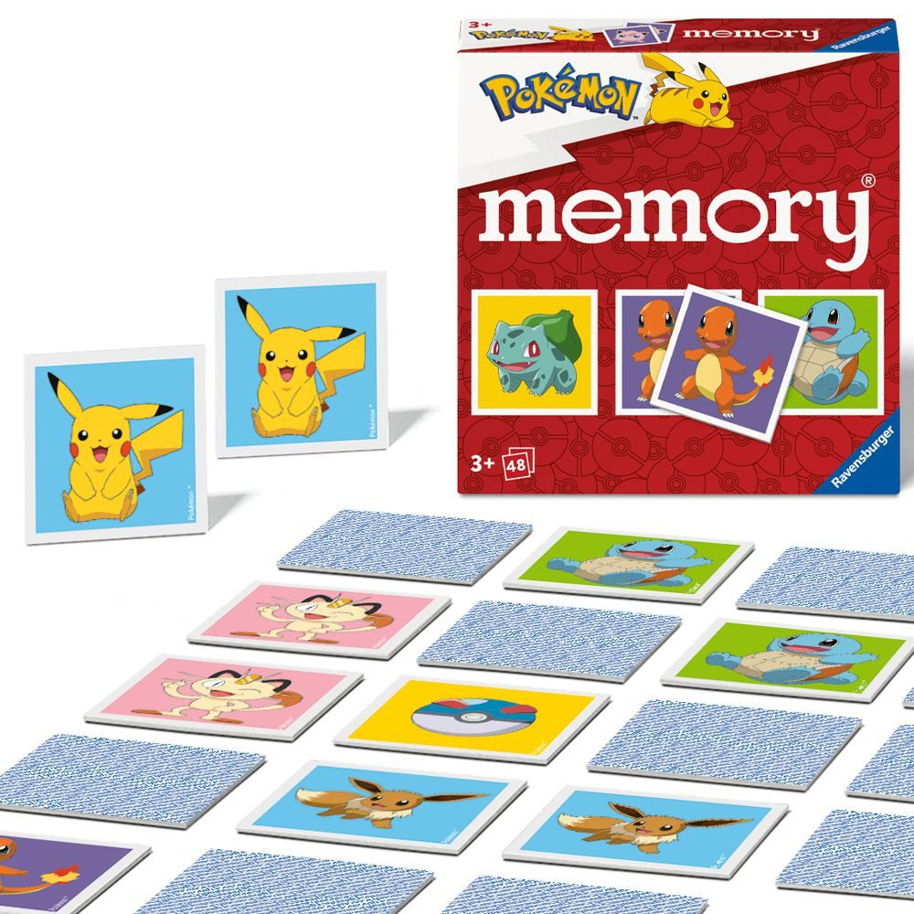 POKÉMON Spiel Mini Memory® 48 Bildkarten Pokemon Ravensburger Legespiel, Memory