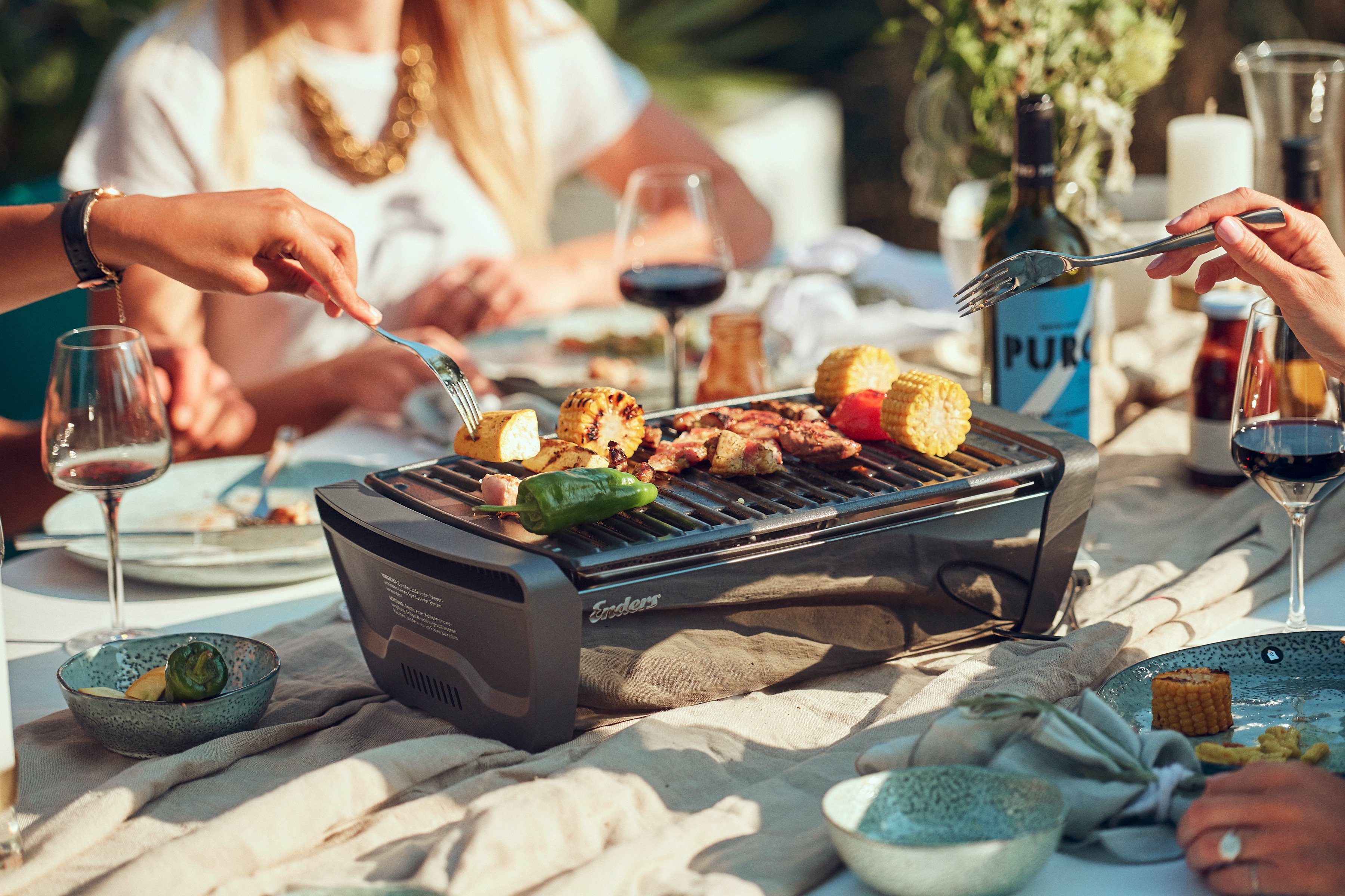 Enders® Holzkohlegrill Tischgrill Aurora Mirror, BxH: 47x13,5 cm – Bild 4 von 5
