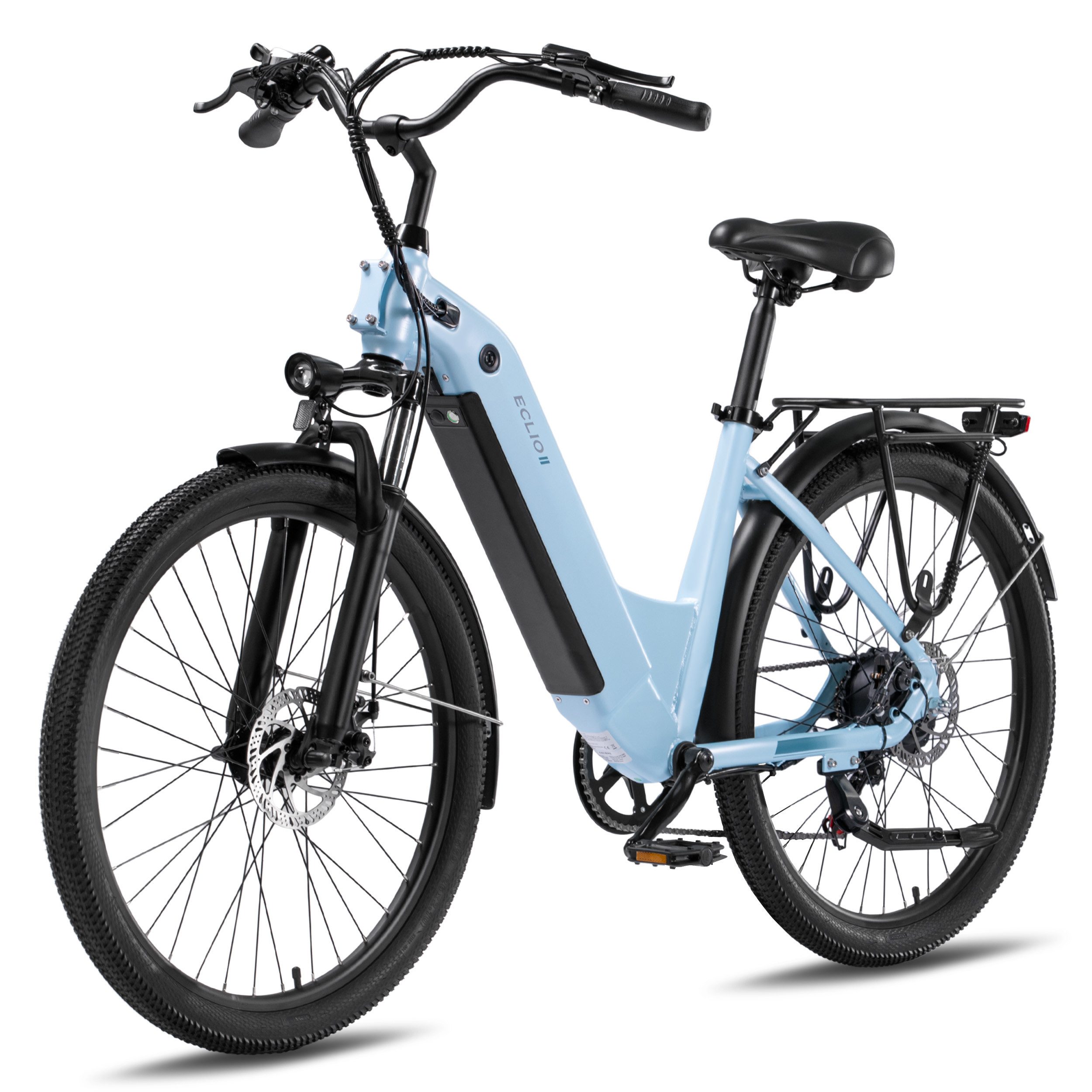 Vankel E-Bike Cityrad e bike für herren 26 zoll 18.2AH 36V 655WH damen 120km Elektrofahrrad, Kettenschaltung, Heckmotor, 655 Wh, (Beleuchtungsset mit Batterieladegerät, Batterieschlüssel, Werkzeug), Komfortables Stadtrad mit Scheibenbremsen & 26" Bereifung für Pendler