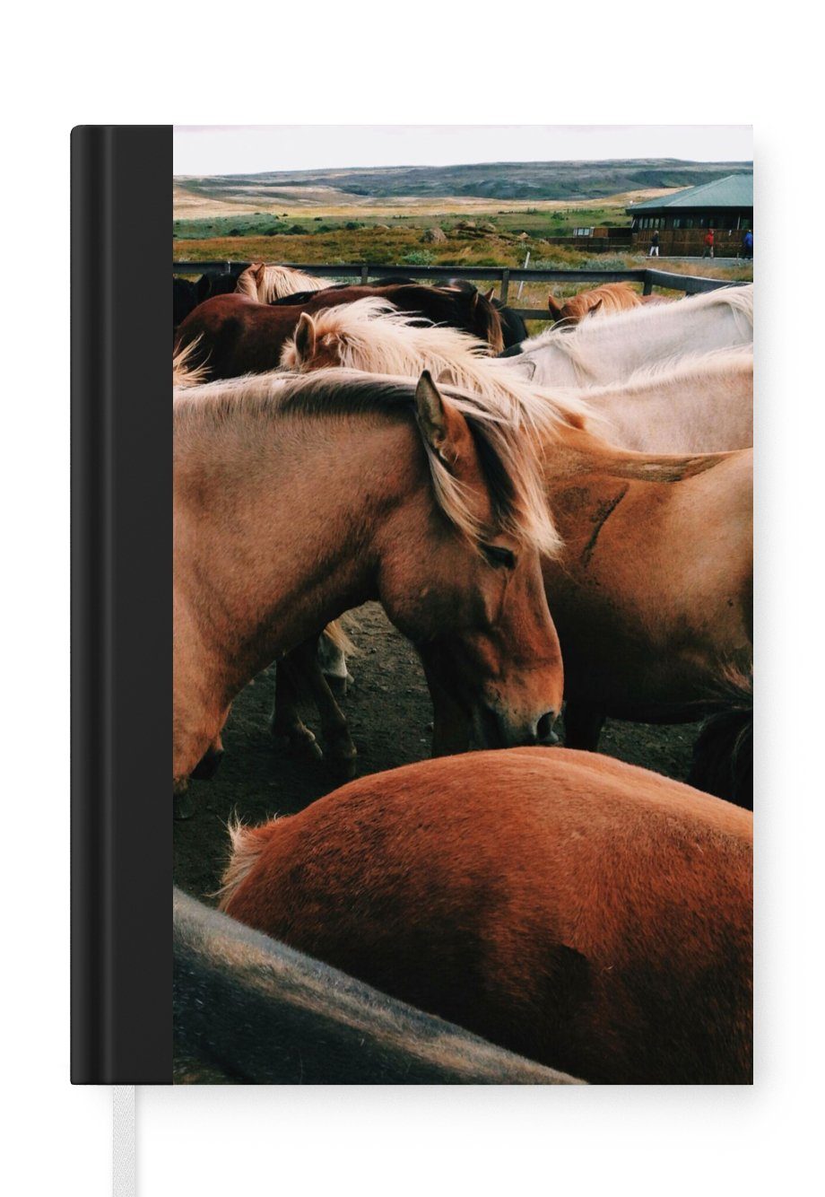 MuchoWow Notizbuch Pferde - Tiere - Spiel, Journal, Merkzettel, Tagebuch, Notizheft, A5, 98 Seiten, Haushaltsbuch
