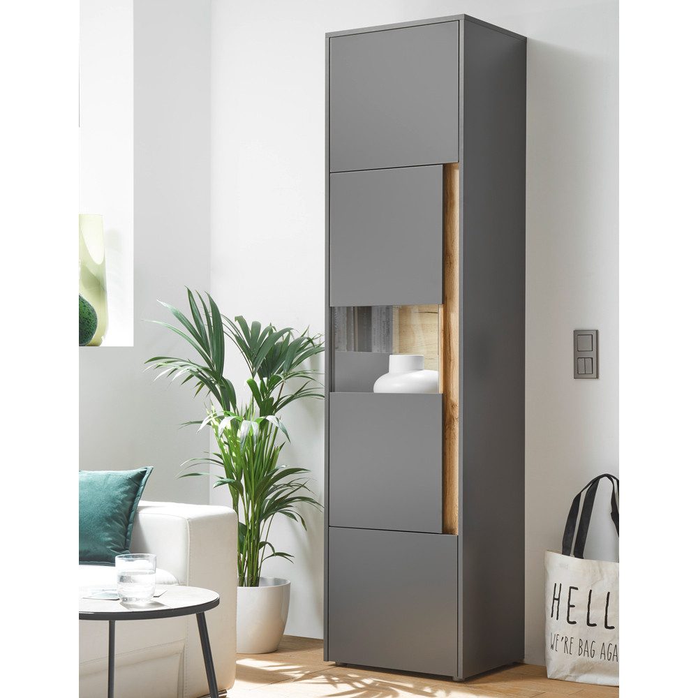 Lomadox Vitrine CRISP-61 Wotan Eiche Nb. günstig online kaufen