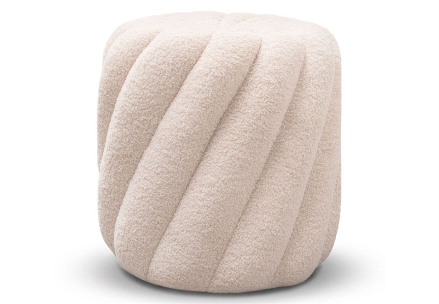 Lookway Hocker VELORA mit dekorativen Ziernähten (1x Hocker), Durchmesser: ⌀ 38 cm
