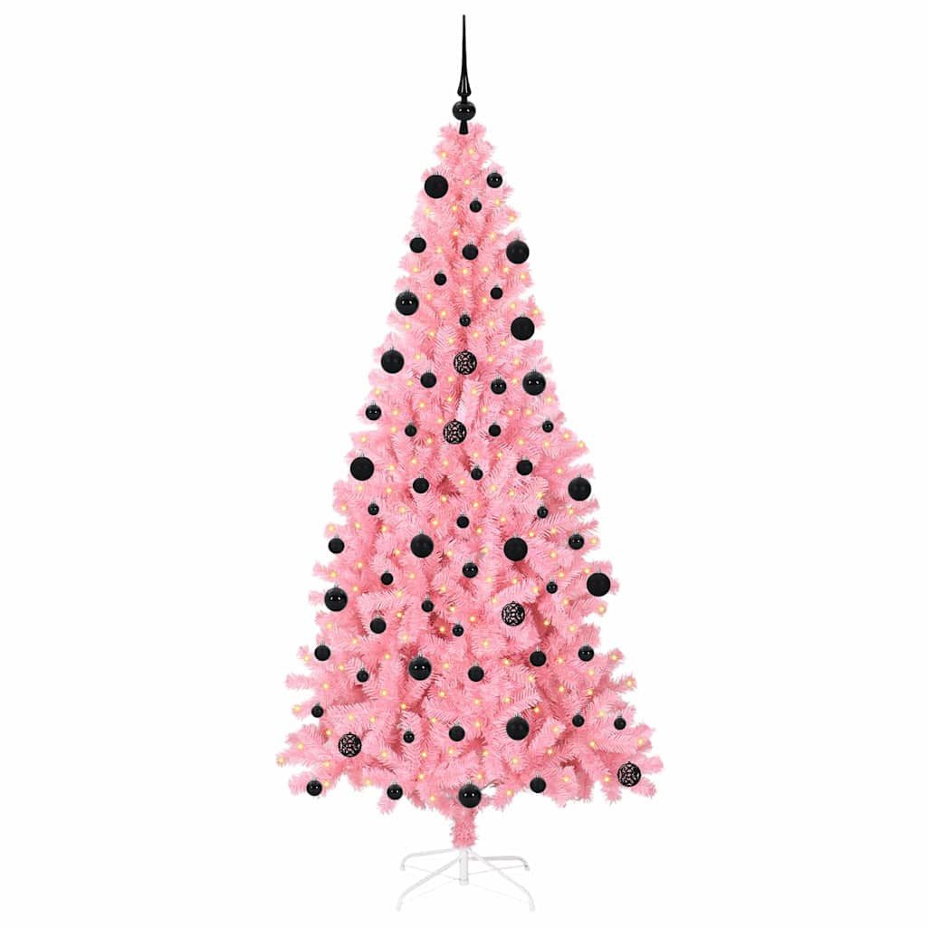 vidaXL Künstlicher Weihnachtsbaum Weihnachtsbaum Rosa 210 cm PVC