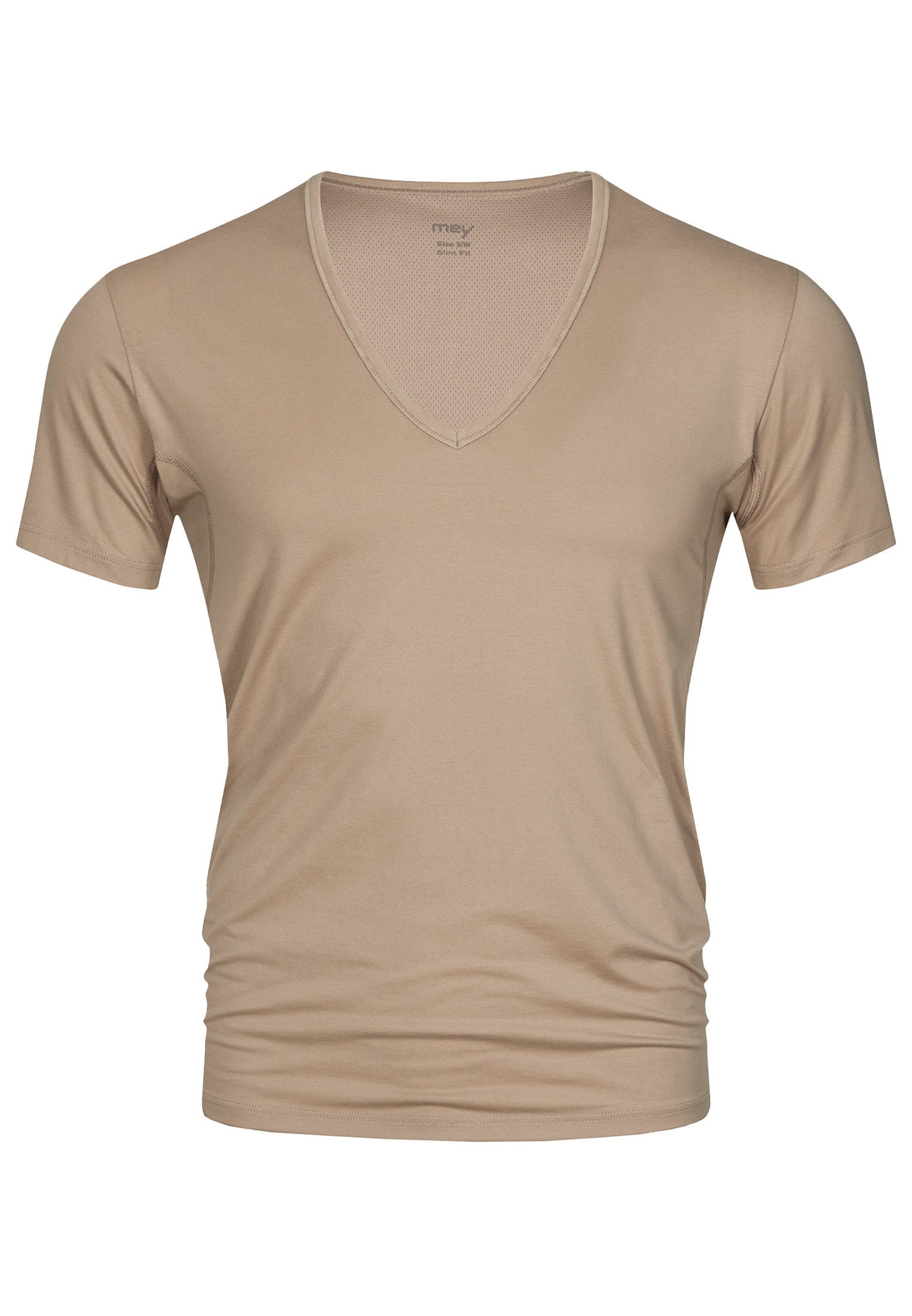(1-St) Mey Thermoregulierend Light-Beige Unterhemd Shirt Cotton Baumwolle / Kurzarm Unterhemd - Dry -