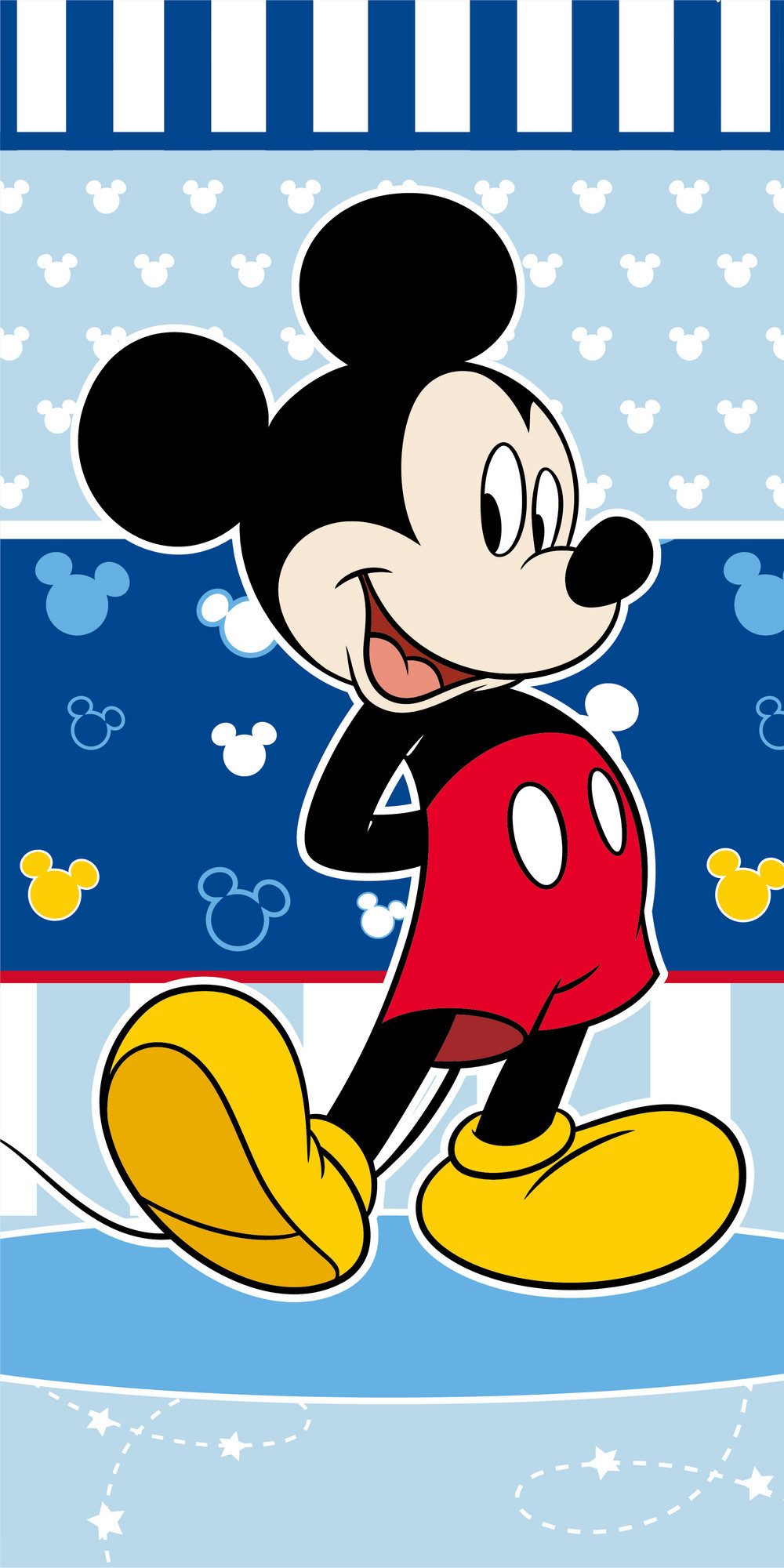 Jerry Fabrics Handtücher Disney Mickey Mouse Duschtuch Strandtuch Badetuch 70x140cm Baumwolle, (1 Duschtuch, 1-St), Langlebig