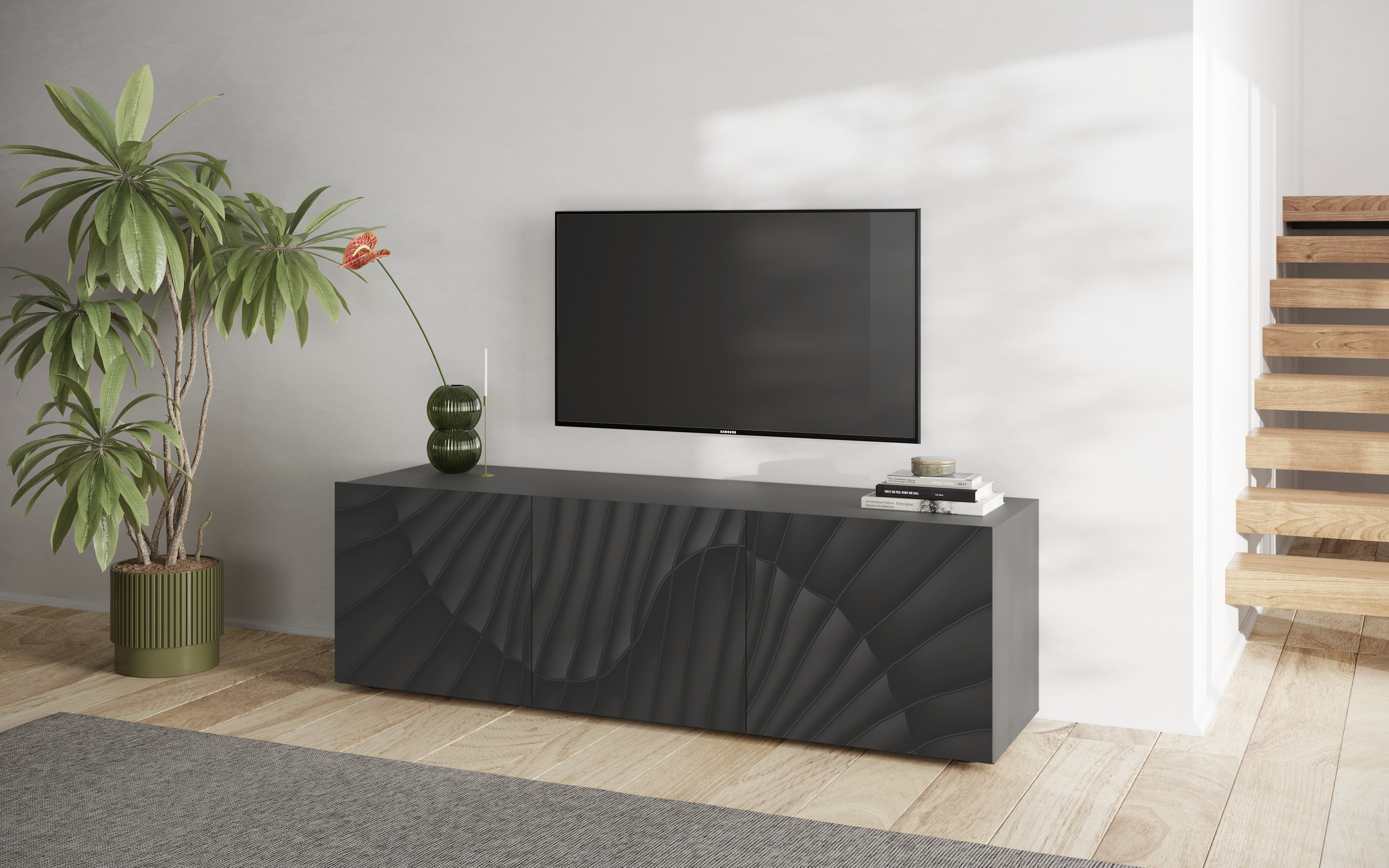 OTTO home Lowboard Snake, TV-Möbel, TV-Schrank, Media-Board, Breite 181 cm, günstig online kaufen