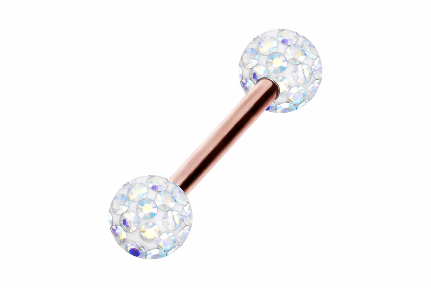 Brustwarzenpiercing Titan Barbell EPOXY-KUGELN
