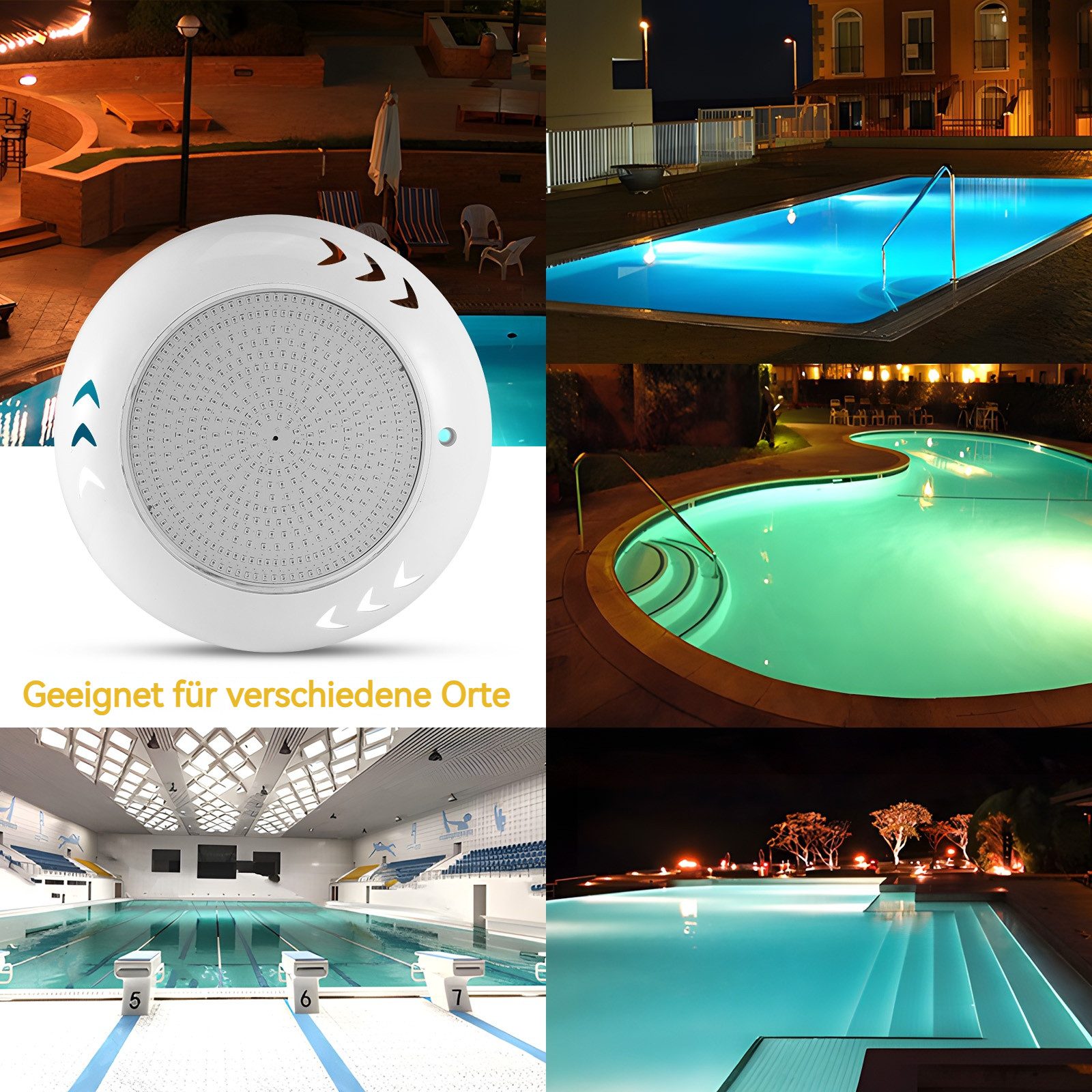 BlingBin Pool-Lampe LED Poolbeleuchtung Unterwasser RGB günstig online kaufen