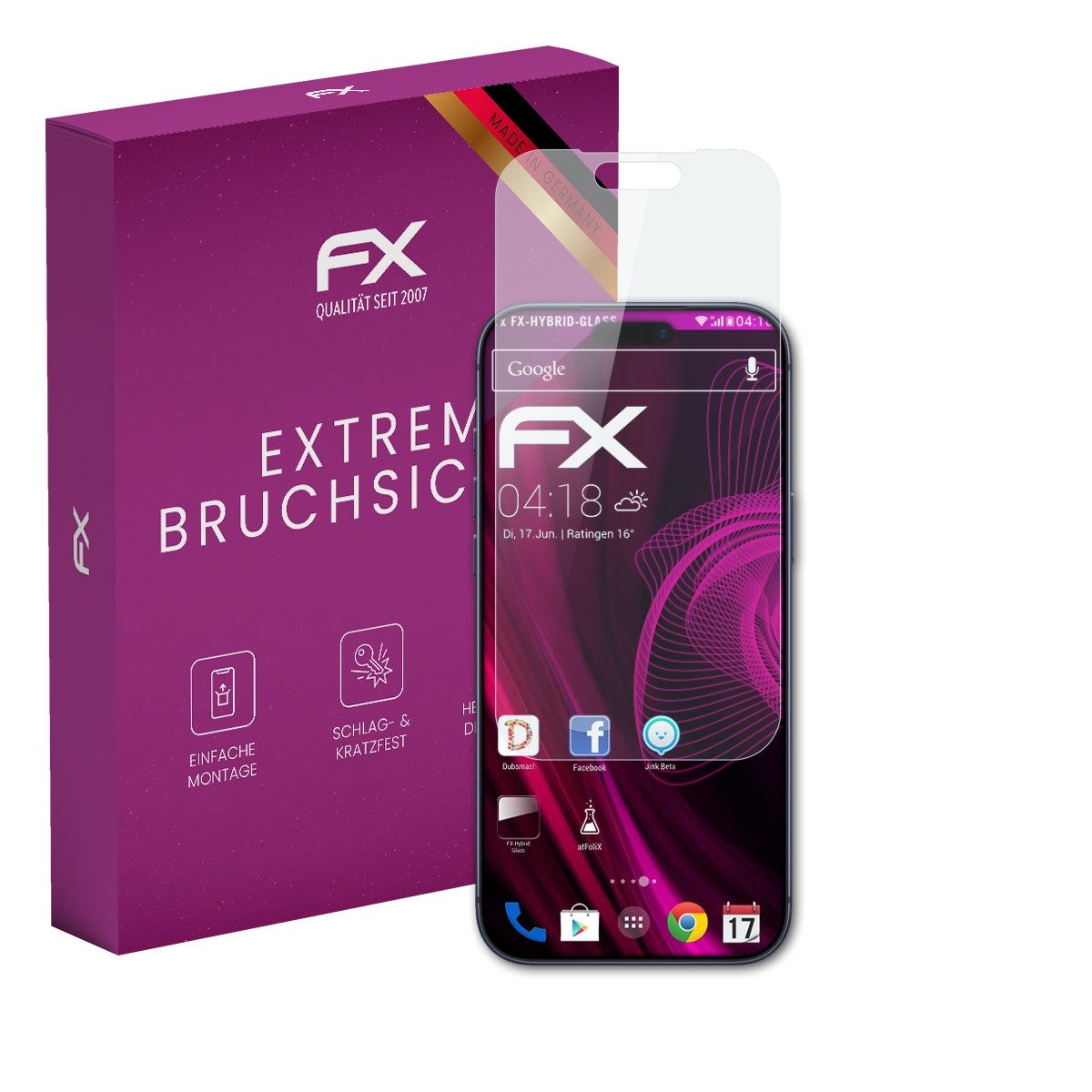 atFoliX Schutzfolie Panzerglasfolie für Apple iPhone 17 Pro Max, Ultradünn und superhart