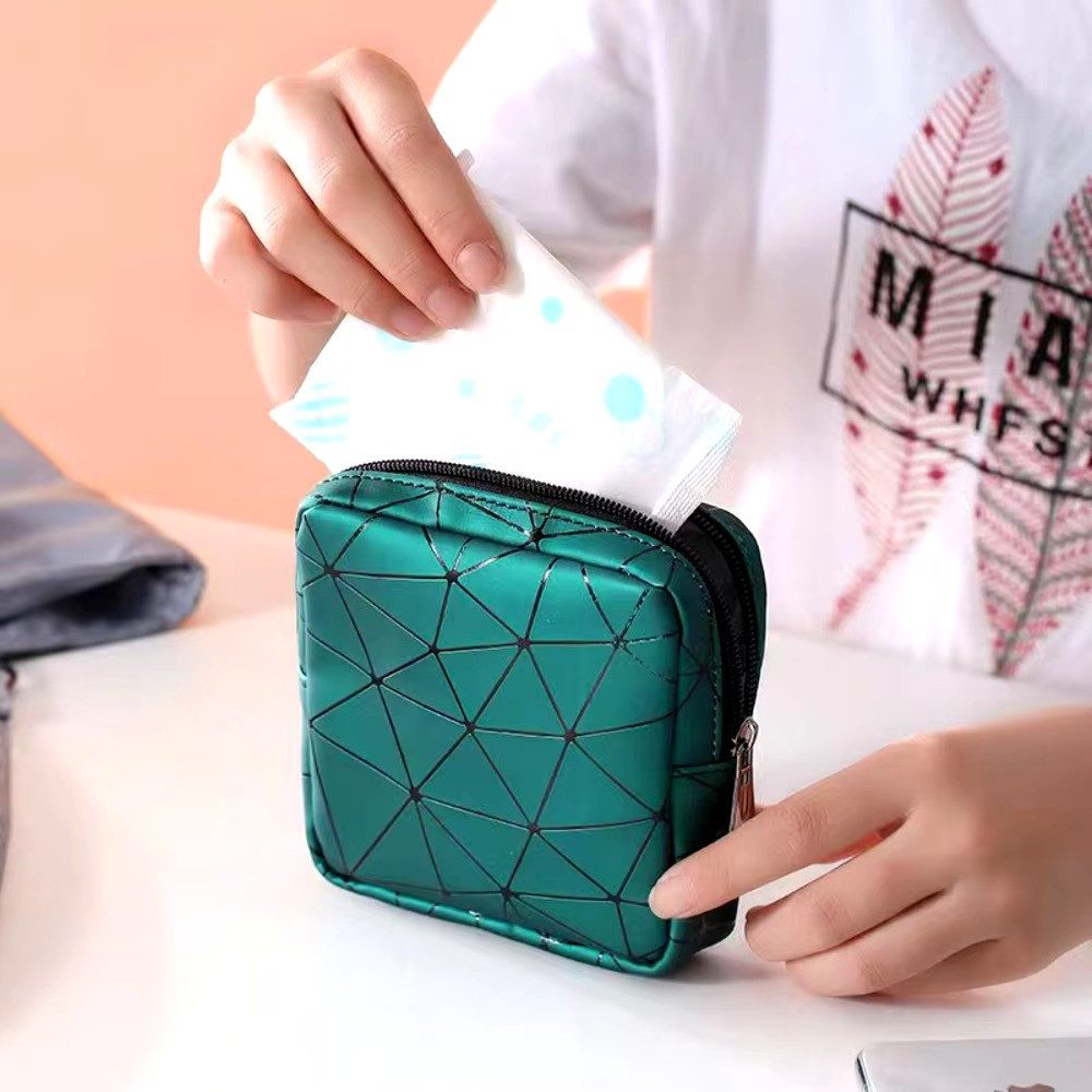 Montegoni Aufbewahrungstasche Damenbinde Aufbewahrungstasche Tampon Periode Tasche Veranstalter (1 X Damenbinde Aufbewahrungstasche, Mini Make-up Geldbörse Halter), Mini Make-up Geldbörse Halter, Slipeinlagen,für Mädchen Reisen