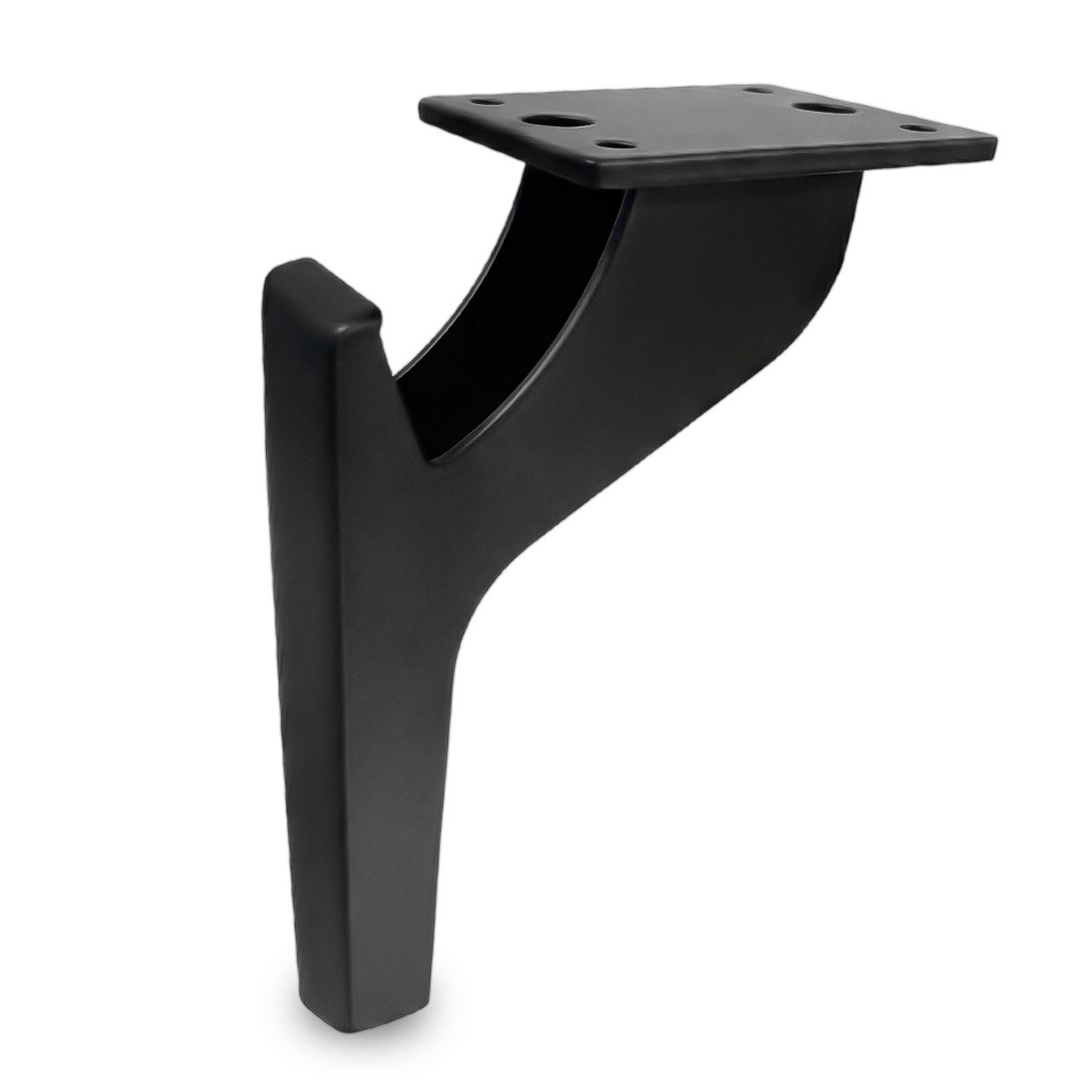 Prima-Online Tischbein Design Möbelfüße Metall 18 cm Schwarz Matt – Industrial Stahlfüße
