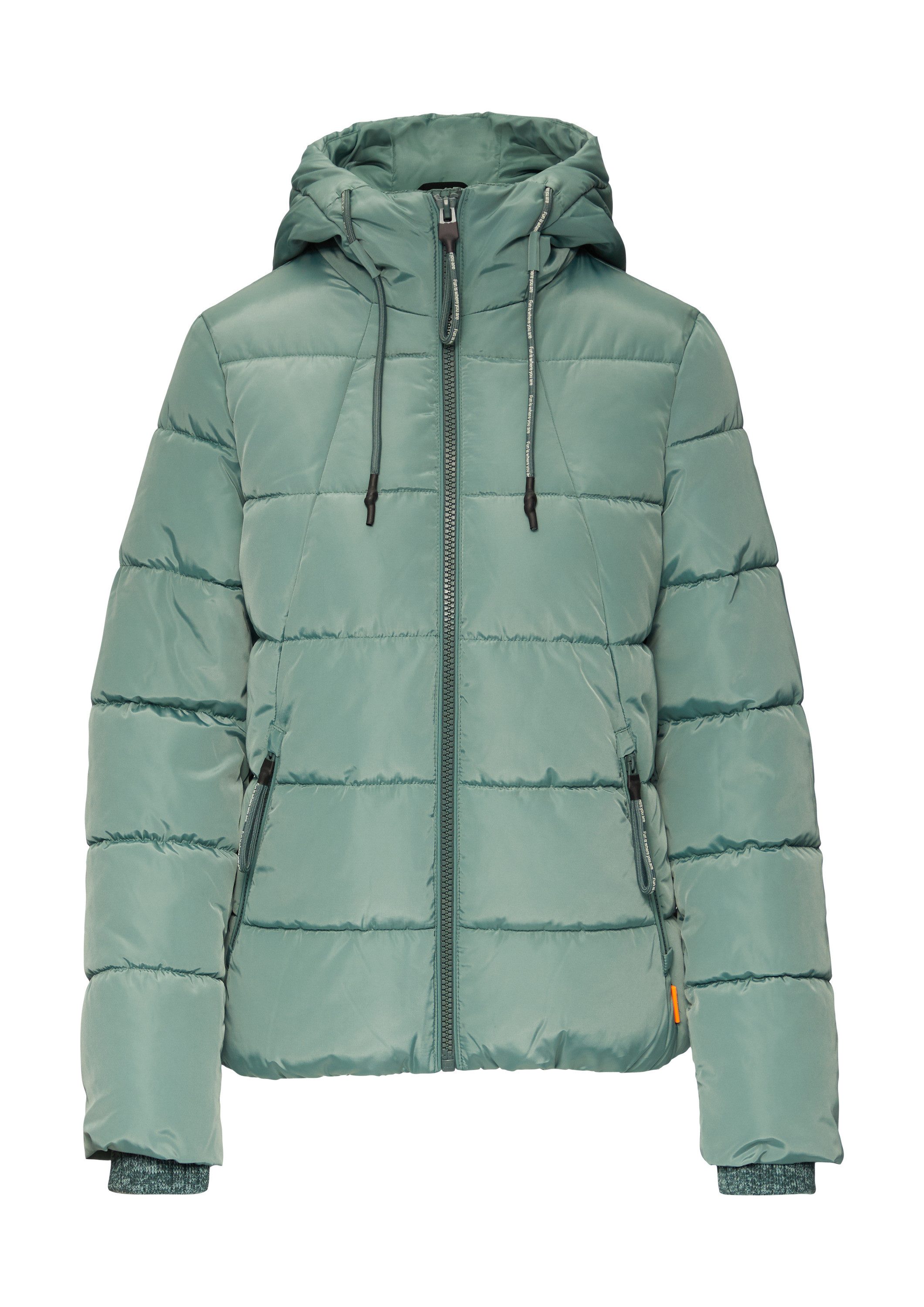 QS Winterjacke Outdoor-Jacke Wattierte Steppjacke mit Kapuze günstig online kaufen