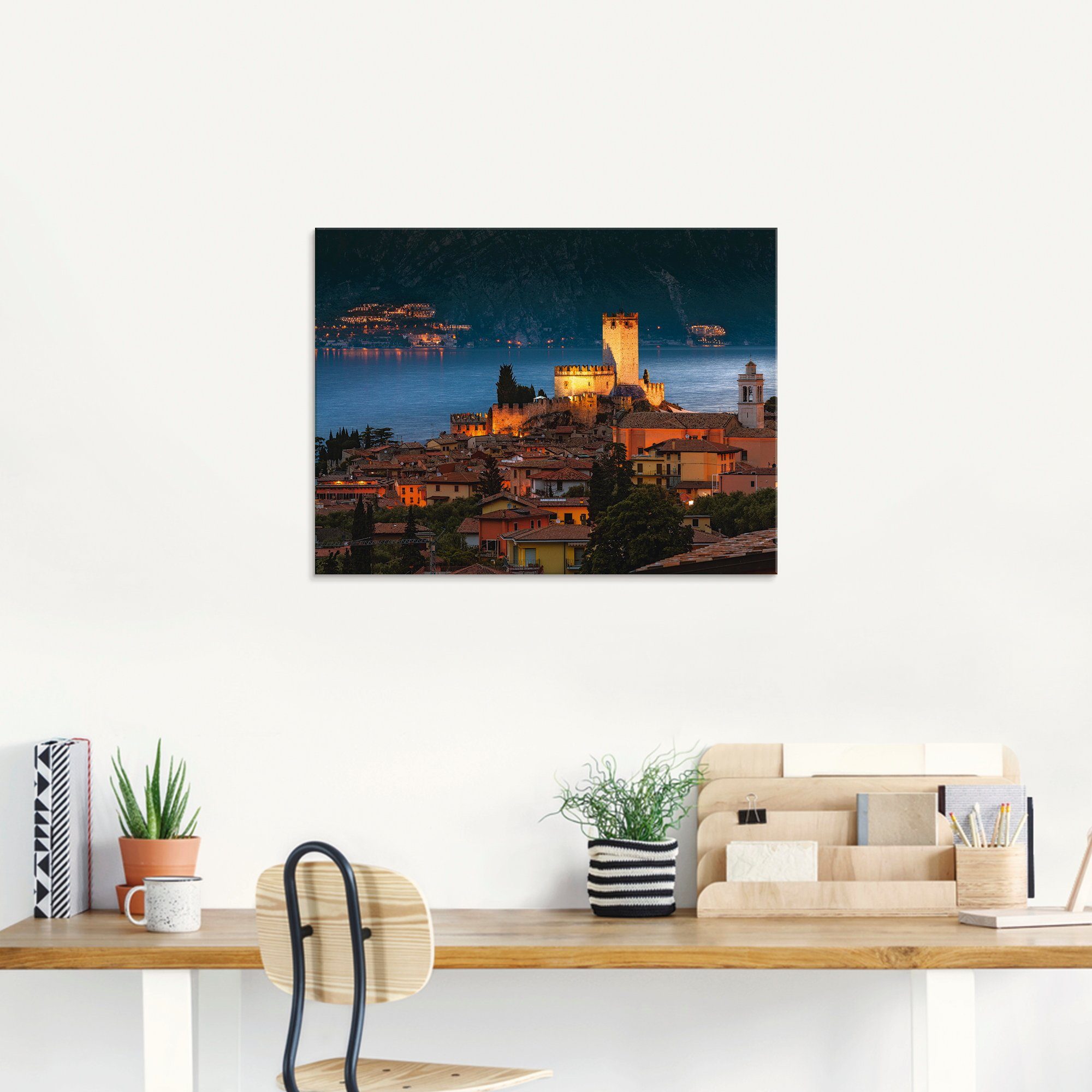Artland Glasbild »Über den Dächern von Malcesine«, Europa (1 Stück)-kaufen