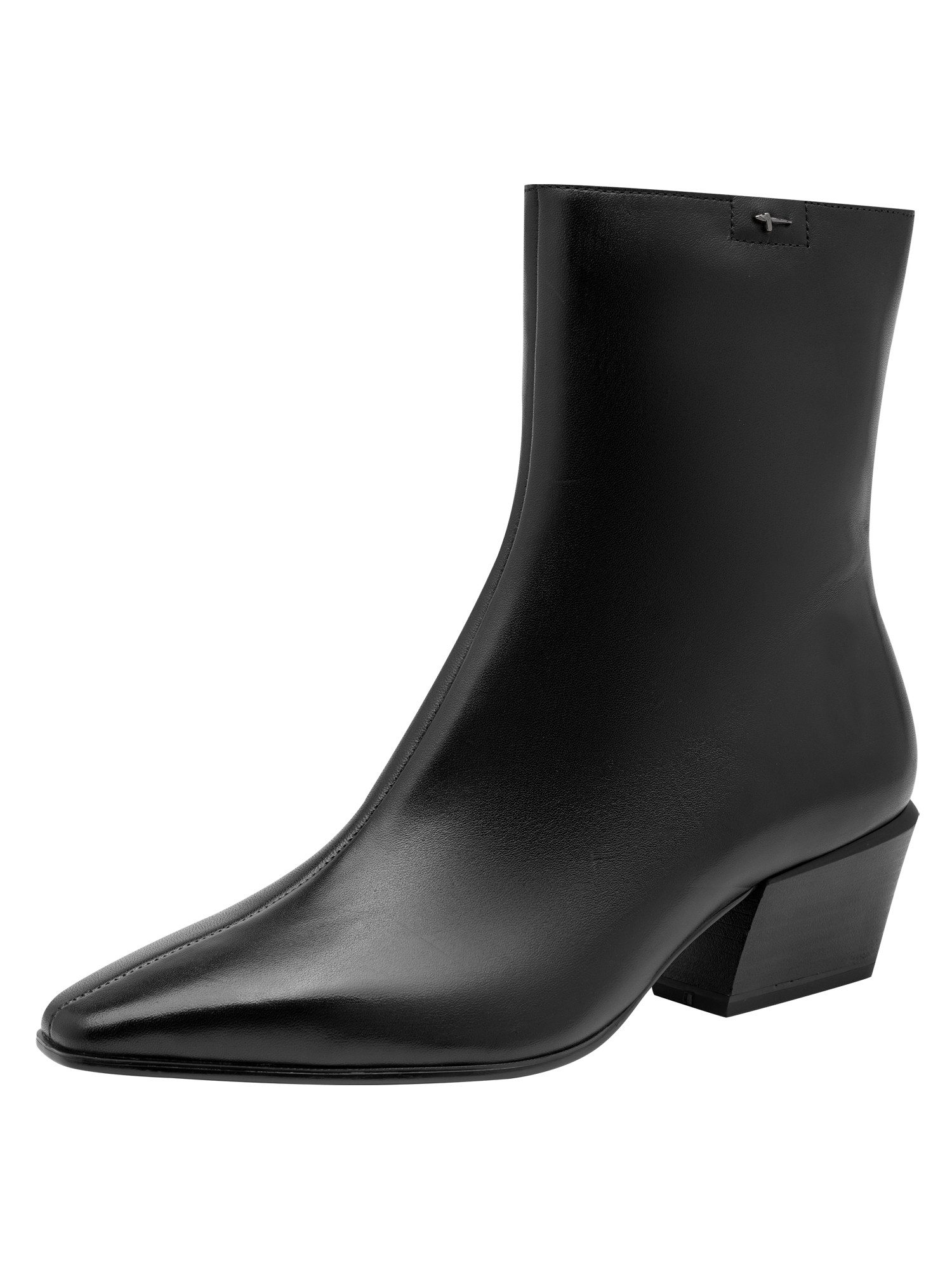 A.slide/A.shokk, TOUCH-IT aus Leder Trapezabsatz Stiefelette
