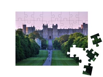 puzzleYOU Puzzle Schloss Windsor mit Long Walk, Windsor, England, 48 Puzzleteile, puzzleYOU-Kollektionen England