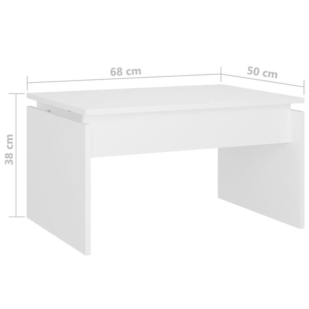 Weiß cm Couchtisch | Weiß 68x50x38 Holzwerkstoff vidaXL Couchtisch (1-St) Weiß