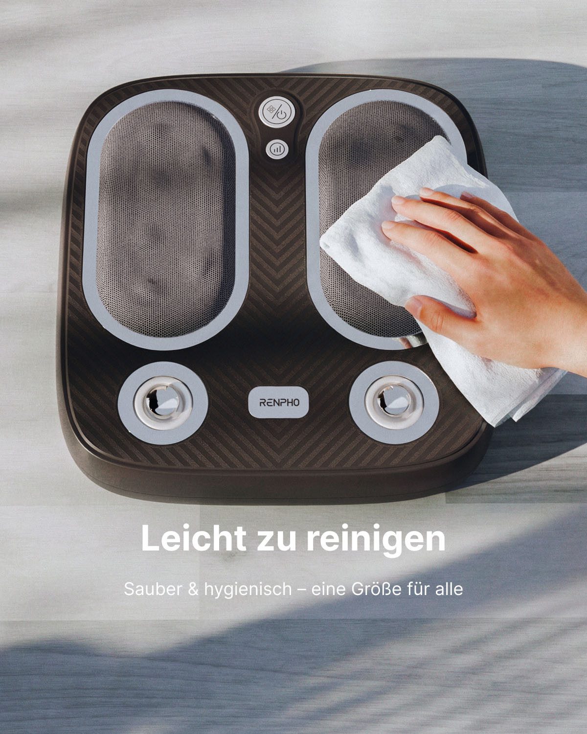 RENPHO Fußmassagegerät Terea Sole, Fußsohlenmassage: Kneten, Wärme, 3 Modi/Stufen, USB-C-Akku – Bild 4 von 5