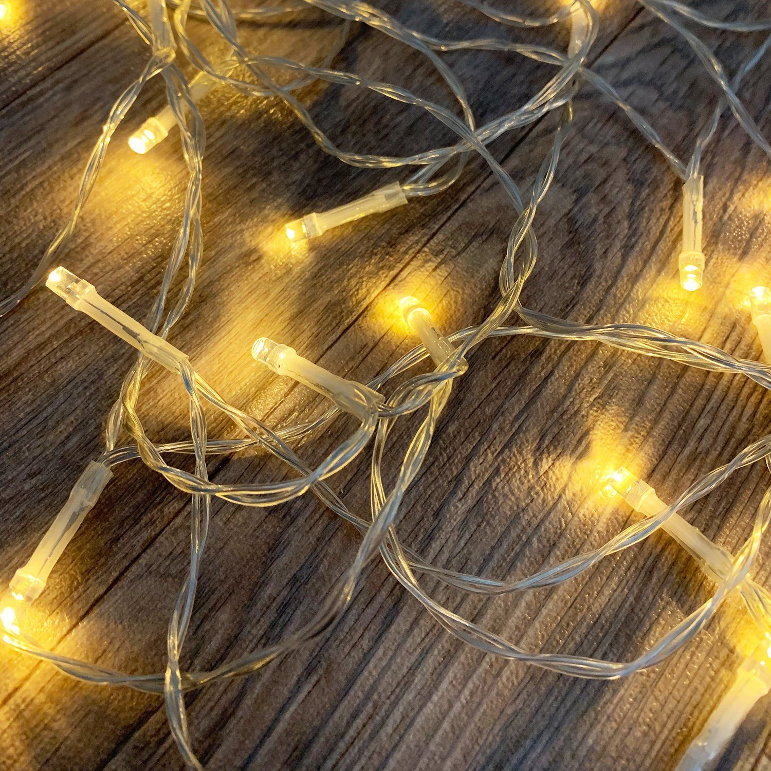 Mojawo Lichtervorhang 30er LED - Batteriekette warmweiß mit Timerfunktion I günstig online kaufen