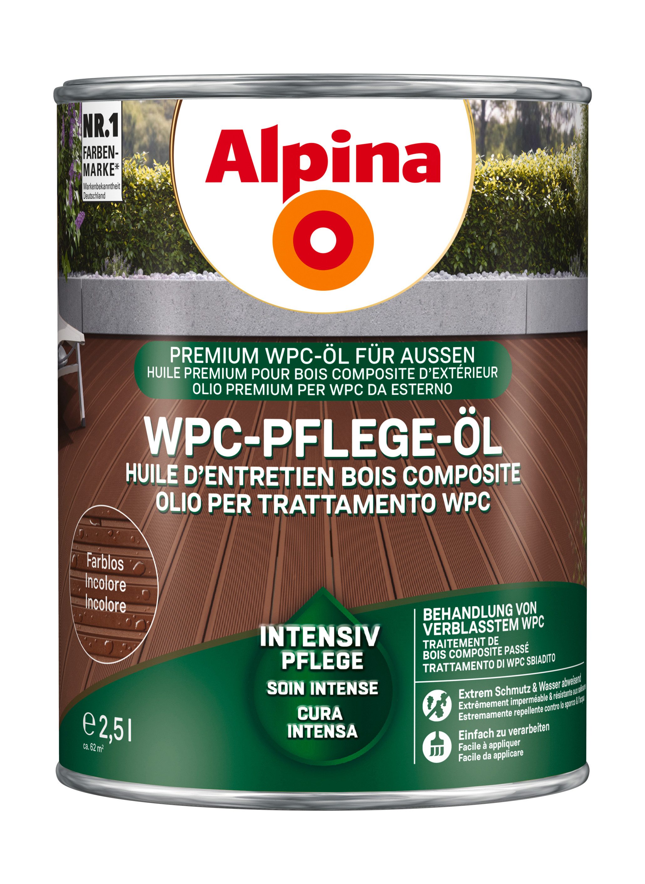 Alpina Holzöl WPC-Pflege-Öl 2,5 Liter