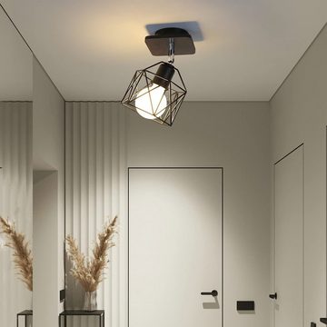 ZMH Deckenleuchte »Retro Schwarze E27 Lampenfassung 1-flammig Ohne Brine«, LED wechselbar