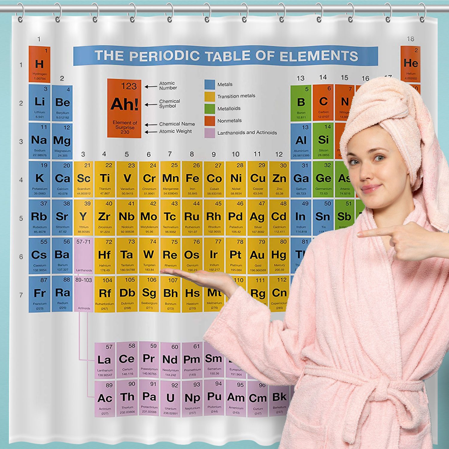 Goods+Gadgets Duschvorhang 3D Muster Optische Täuschung (Transparent Diamon günstig online kaufen