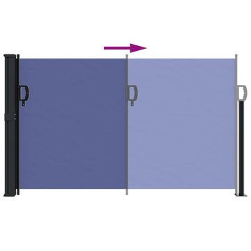 vidaXL Seitenmarkise Seitenmarkise Ausziehbar Blau 120x300 cm