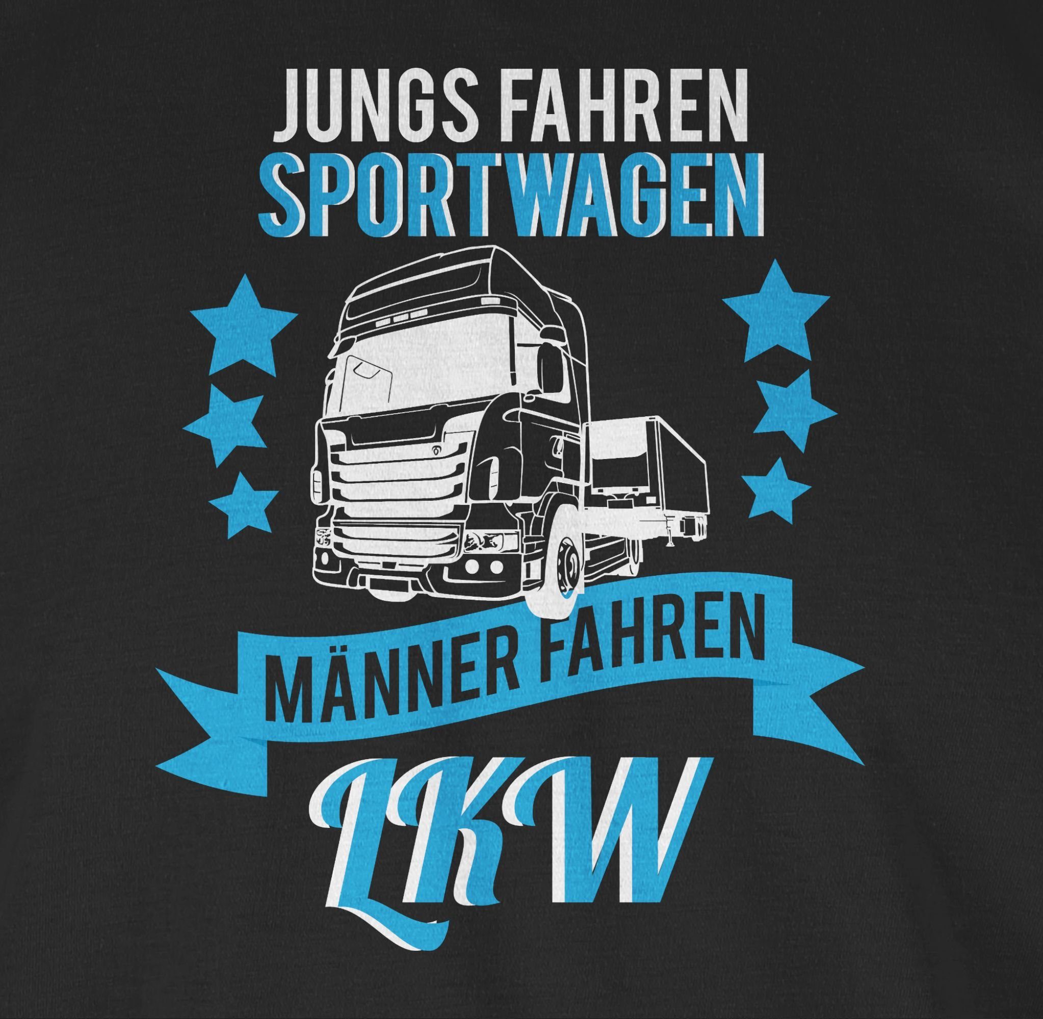 Shirtracer T-Shirt Geschenk LKW Fahrer - Jungs fahren Sportwagen echte Männer LKW LKW Fahrer Geschenke
