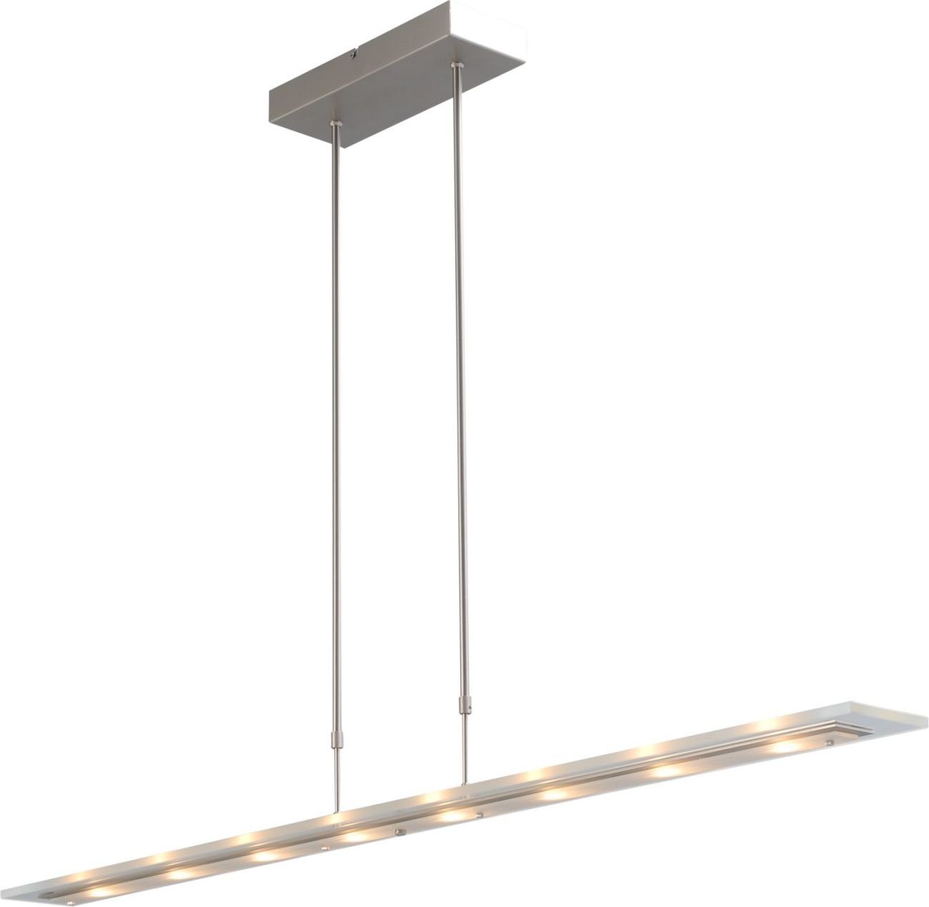 2700 Metall dimmbar K Hängeleuchte Licht-Erlebnisse Warmweiß, Glas Modern lm 3040 LED VIGO, Pendelleuchte integriert, LED fest Nickel