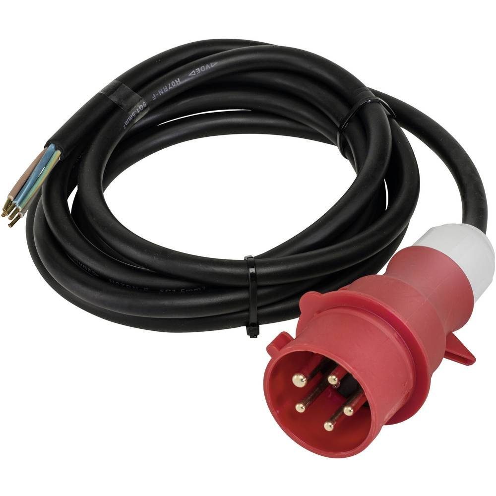 Stromkabel 5m Mit Aderendhülsen – Schuko-Stecker, 230V/16A, IP44, Für Elektrogeräte & Als Verlängerung