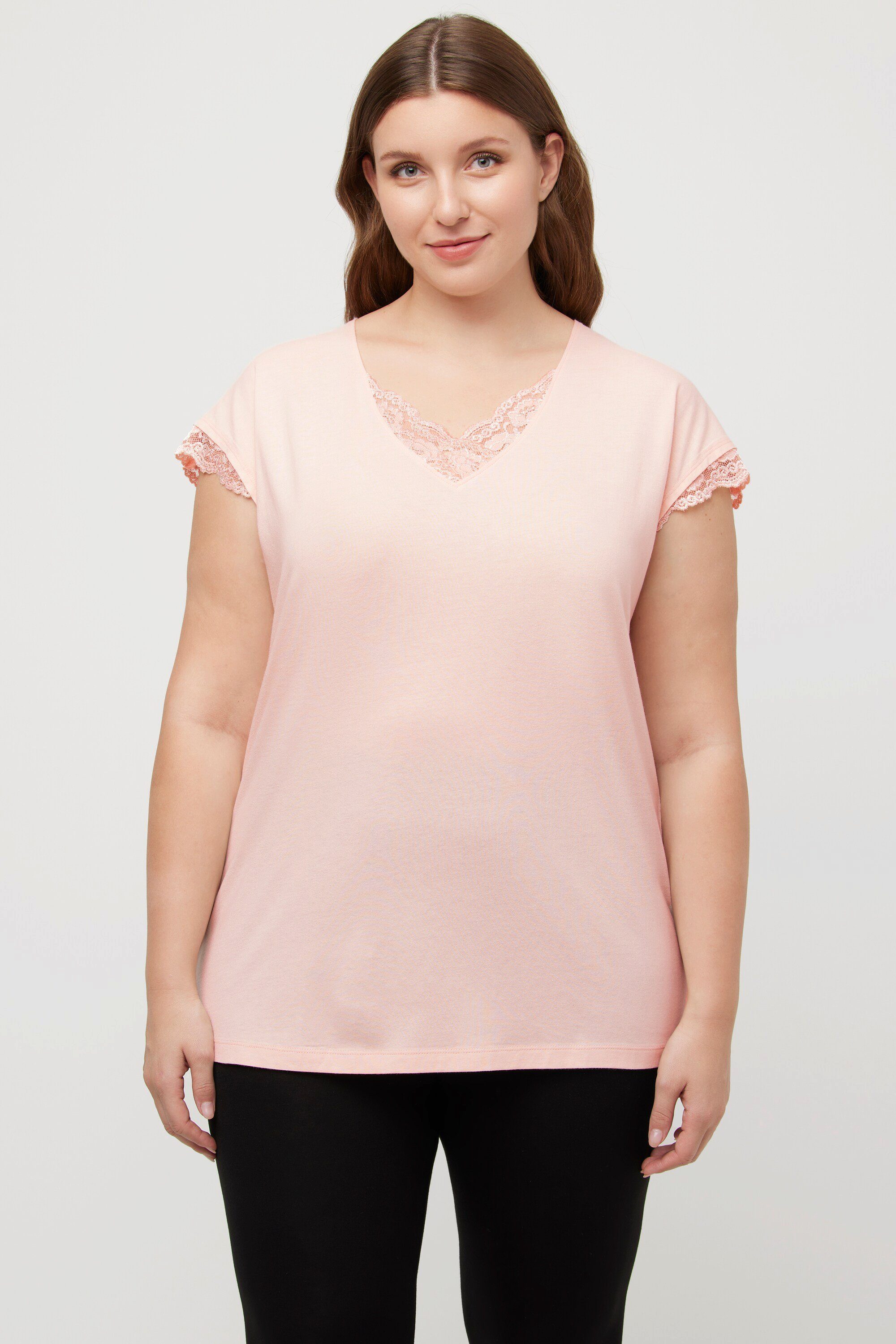 Ulla Popken Pajamas, Zweiteiler, Scribble-herz, Halbarm
