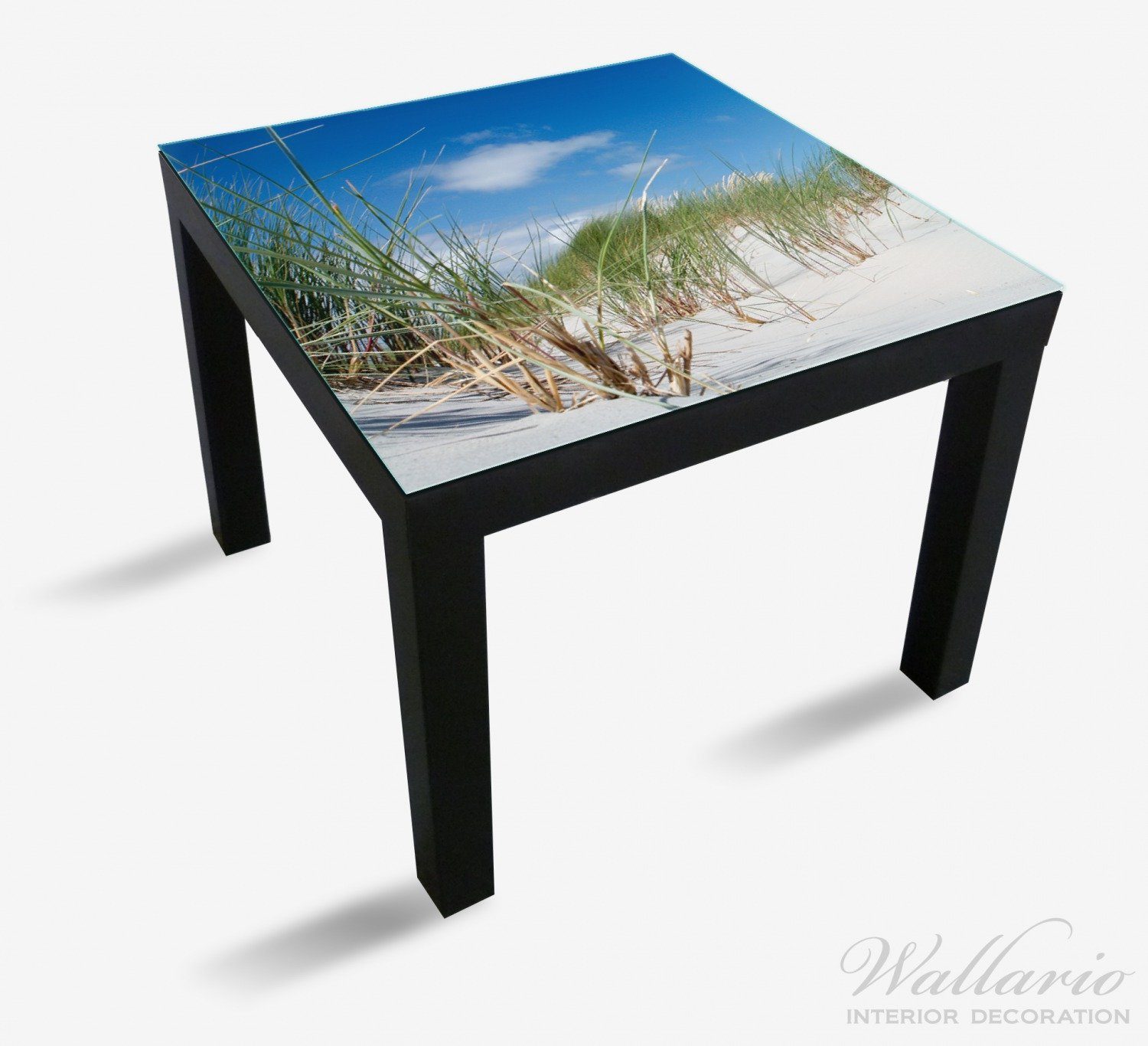 Düne Ikea Lack Himmel blauem (1 Tisch Strand am Tischplatte Wallario geeignet St), unter für