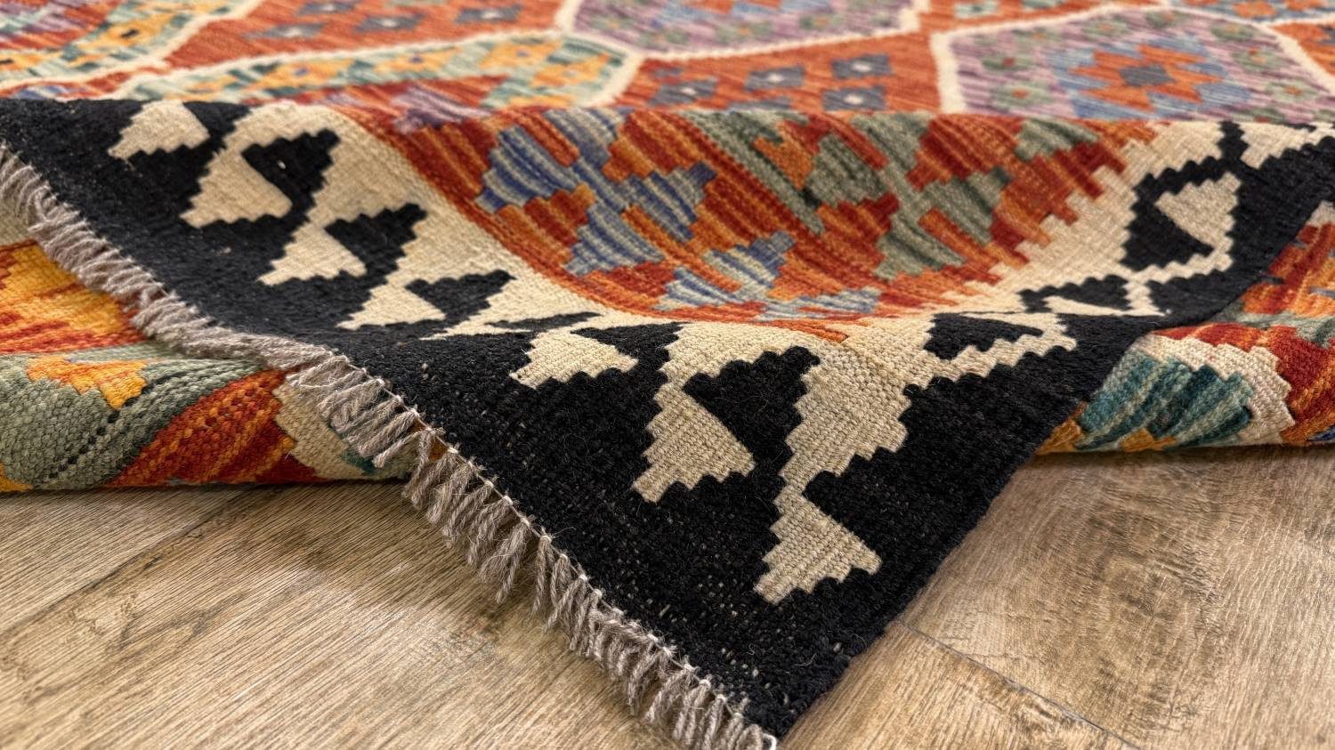 Rug Studios Teppich KELIM ORIGINAL HANDGEARBEITET, Rechteckig, Höhe: 5 mm, Handgefertigt, 182 x 252 cm, Multi