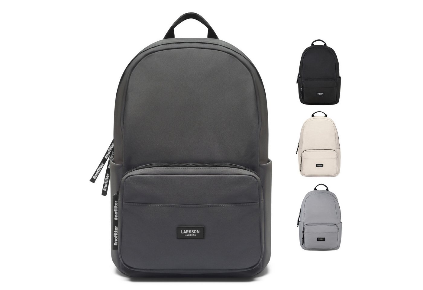 LARKSON Schulrucksack No 3 Rucksack Schule Mädchen Jungen Teenager (1-tlg), Seitentasche, Laptopfach, Wasserabweisend