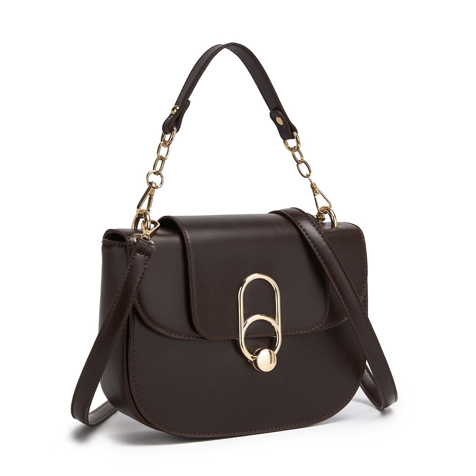 Miss Lulu Handtasche Elegante Damen Handtasche aus Leder mittelgroß