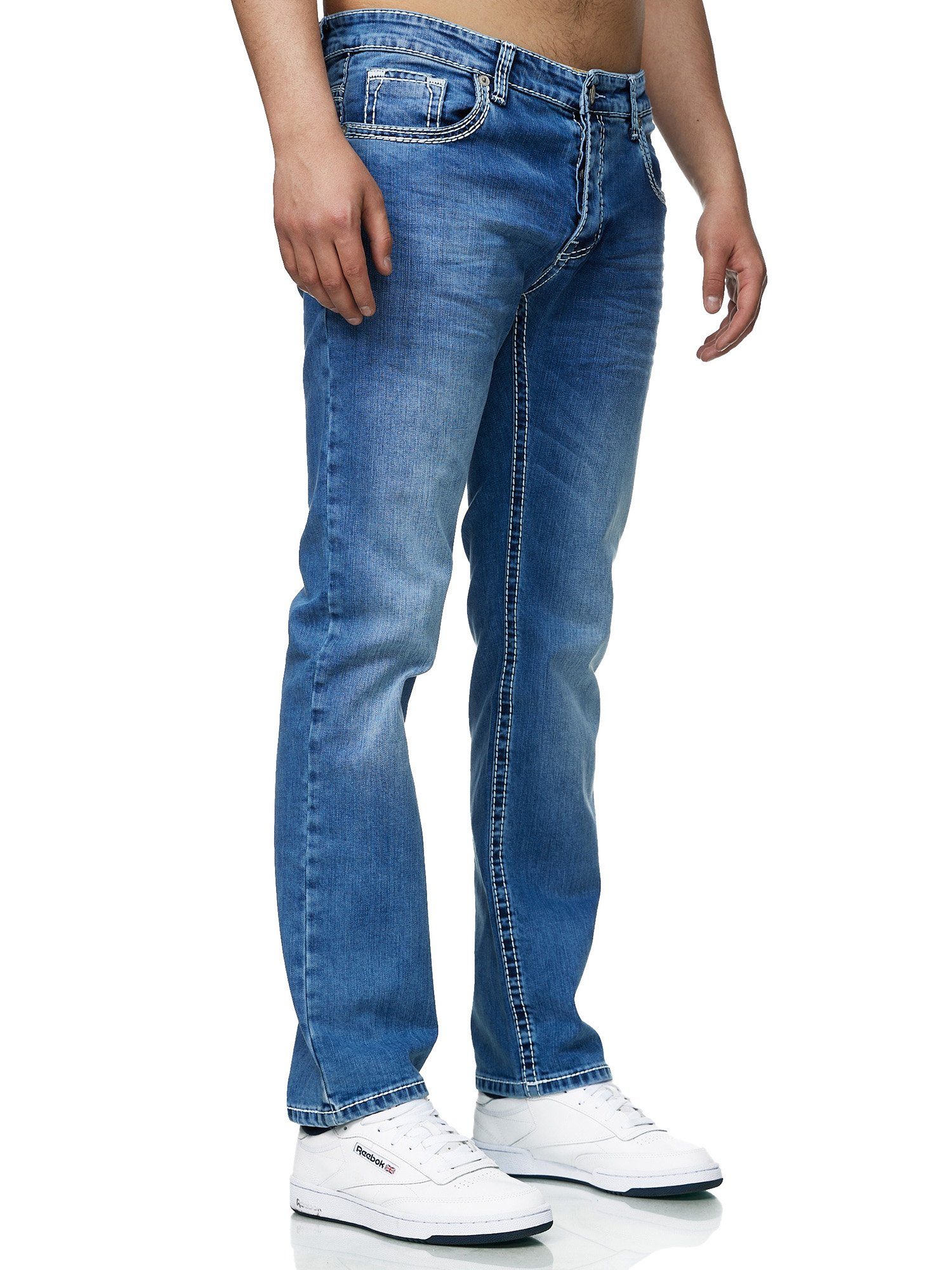 John Kayna Slim-fit-Jeans Herren Fit Jeans Designerjeans Designer Bootcut, Freizeit,Casual Herrenho Jeanshose (Jeanshose 1-tlg) Regular Herrenjeans Denim