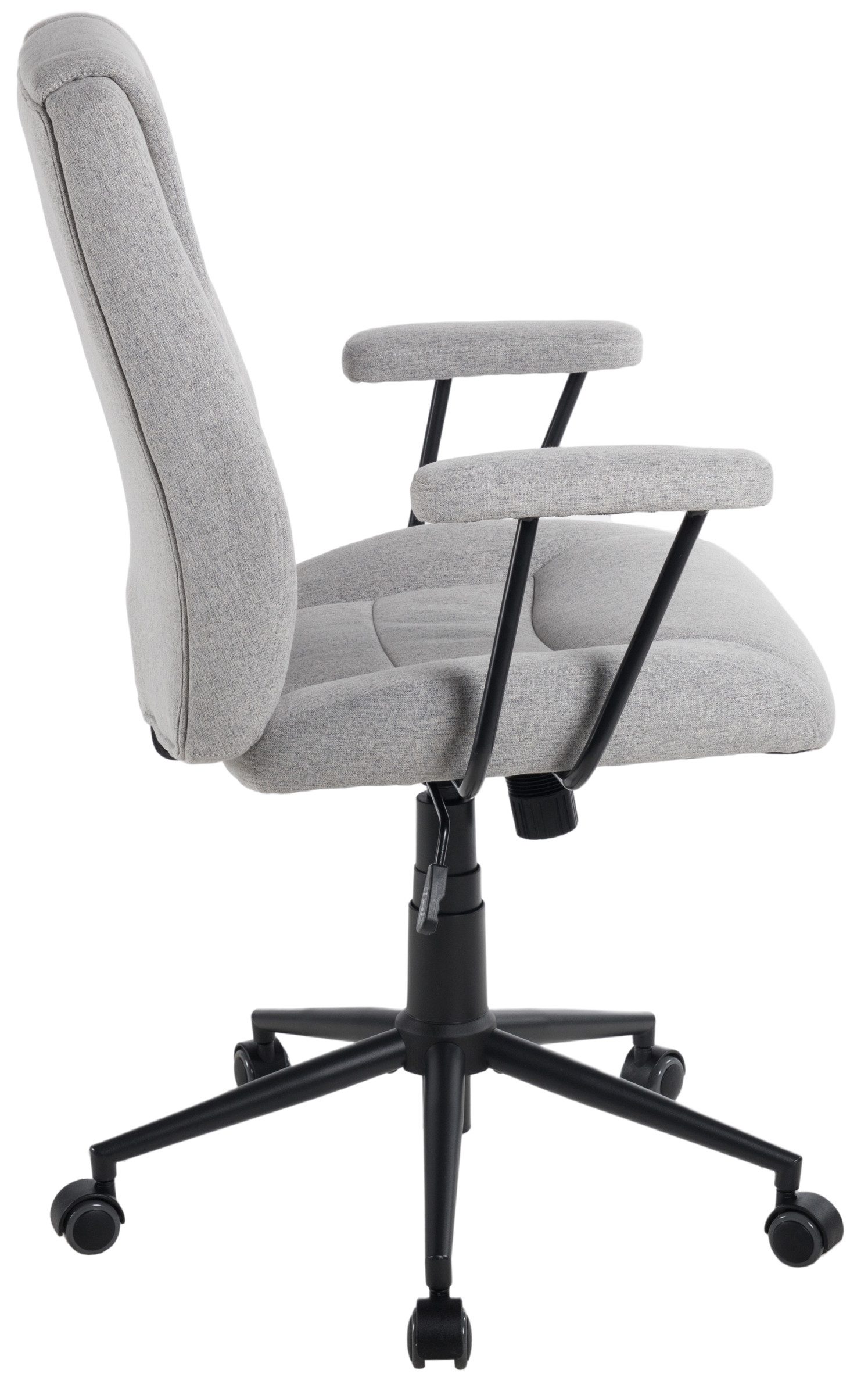 Duo Collection Bürostuhl Caspar, ergonomisch, hellgrau, Webstoff - 64x96x64cm (BxHxT)